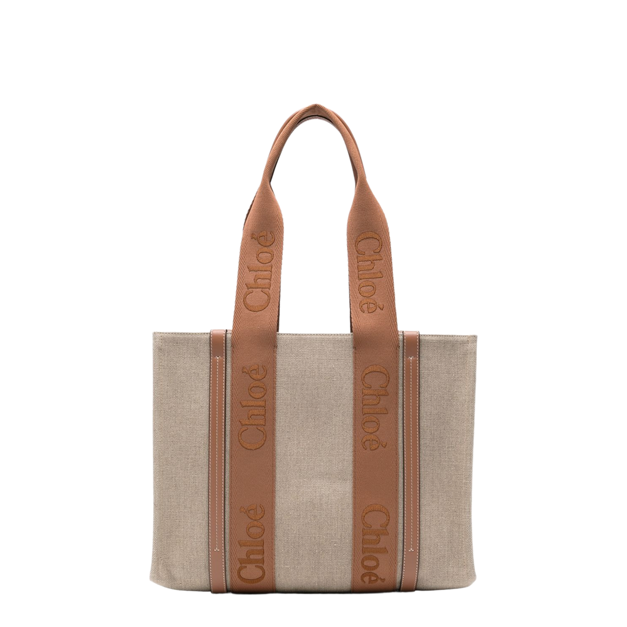 Woody Linen Tote Bag - Dusty Tan - Image 1