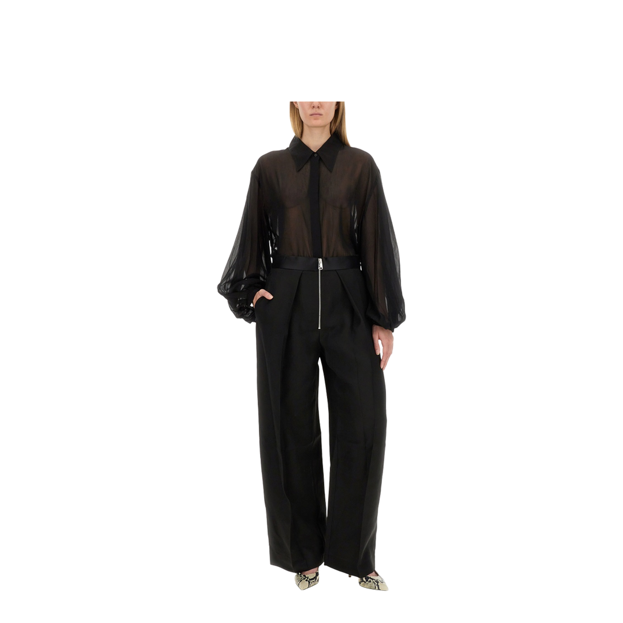 Balloon-Sleeve Shirt - Image 2