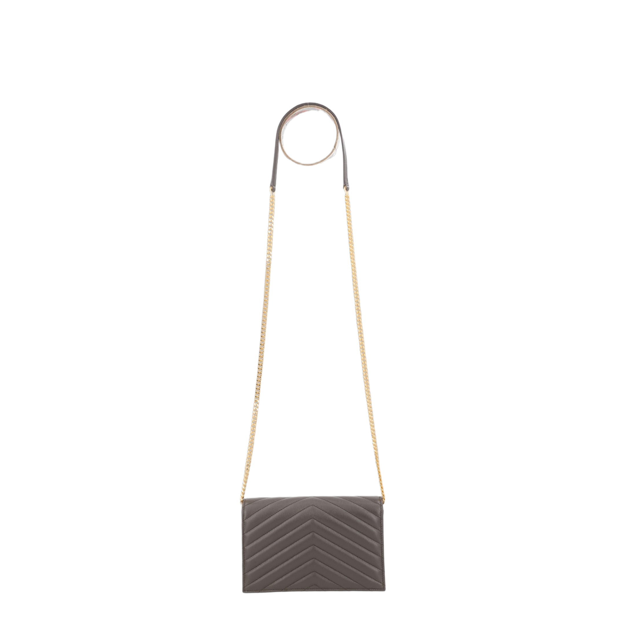 Cassandre Lambskin Envelope Chain Wallet - Urban Grey - Image 2