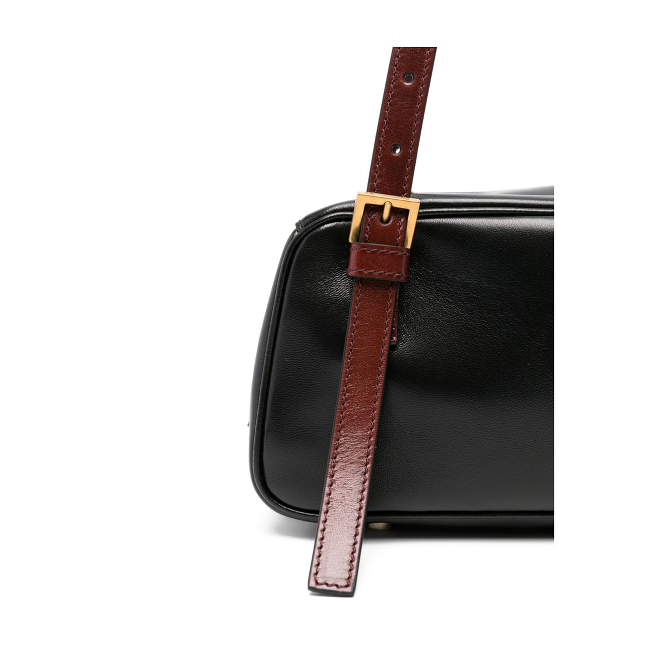 Emblème Nappa Bowling Bag - Black + Rosewood Gold - Image 5
