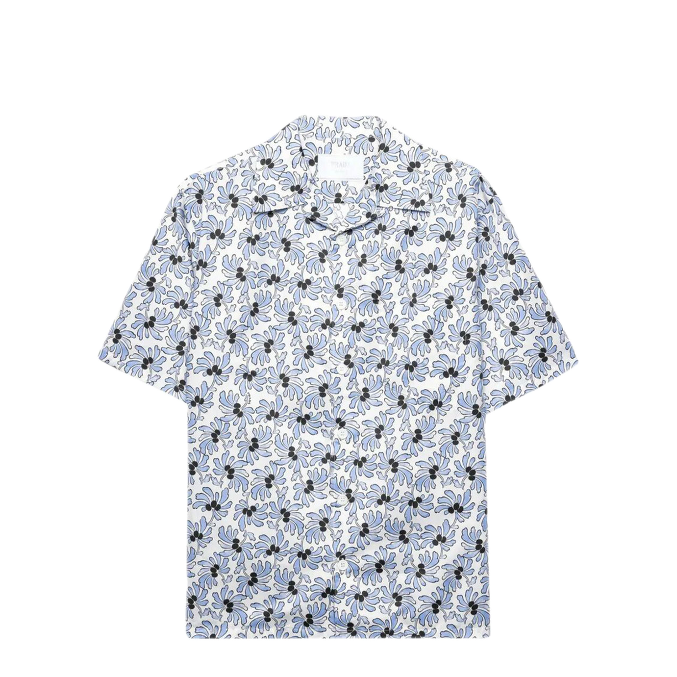 Freesia-Print Cotton Blend Bowling Shirt - Image 1