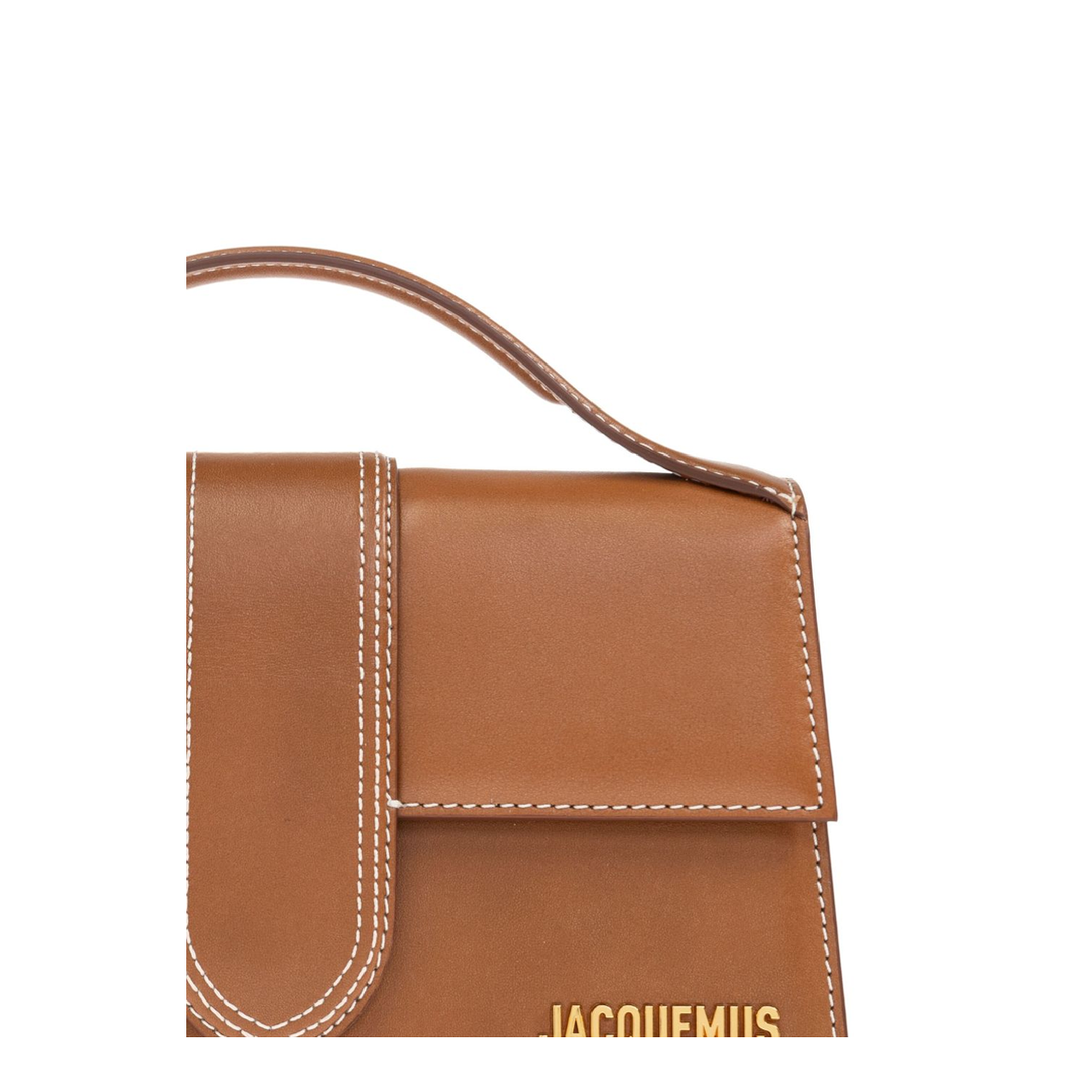 Bambino Large Calfskin Top-Handle Bag - Light Brown - Image 3