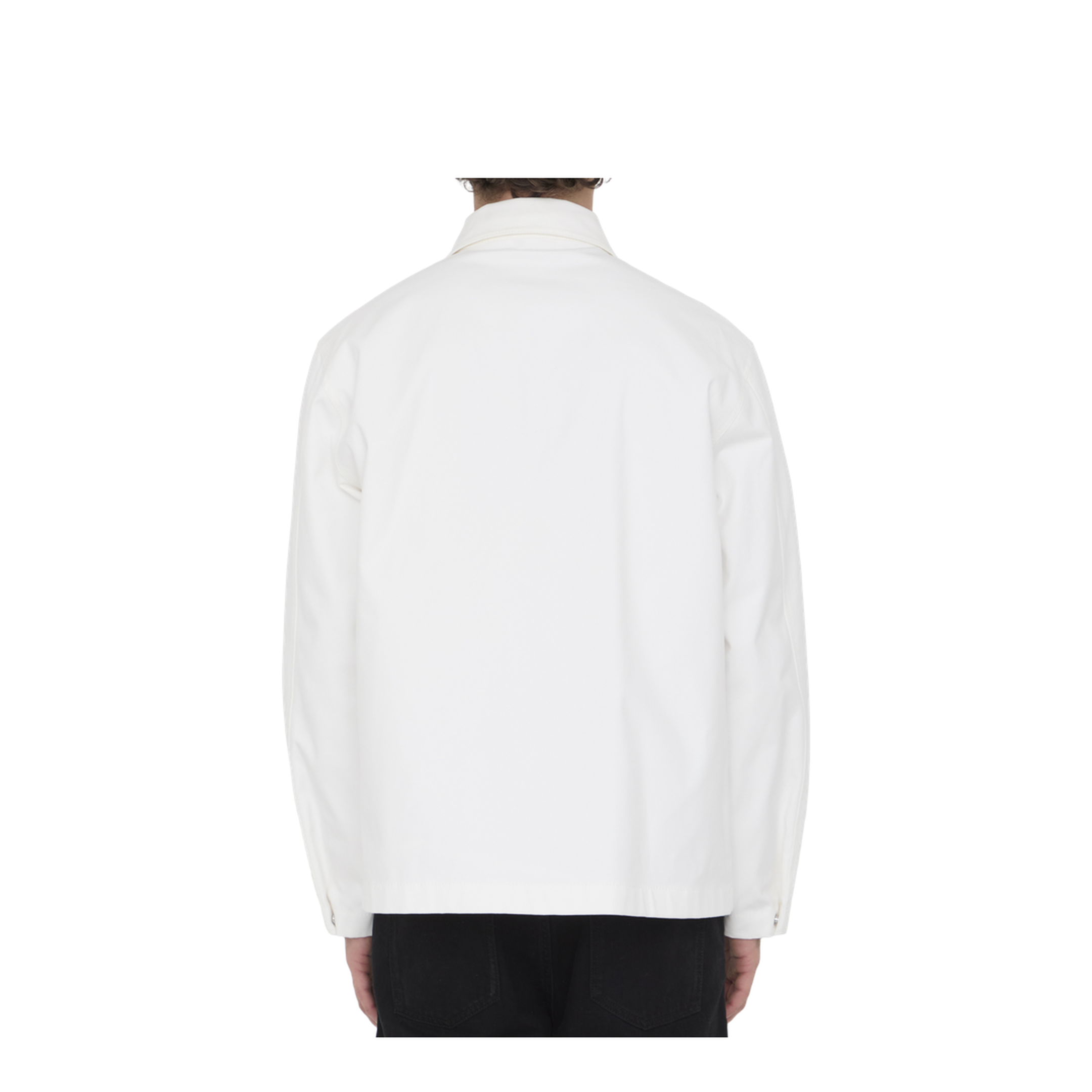 White V Logo Detail Shirt in Cotton Blend - Image 4