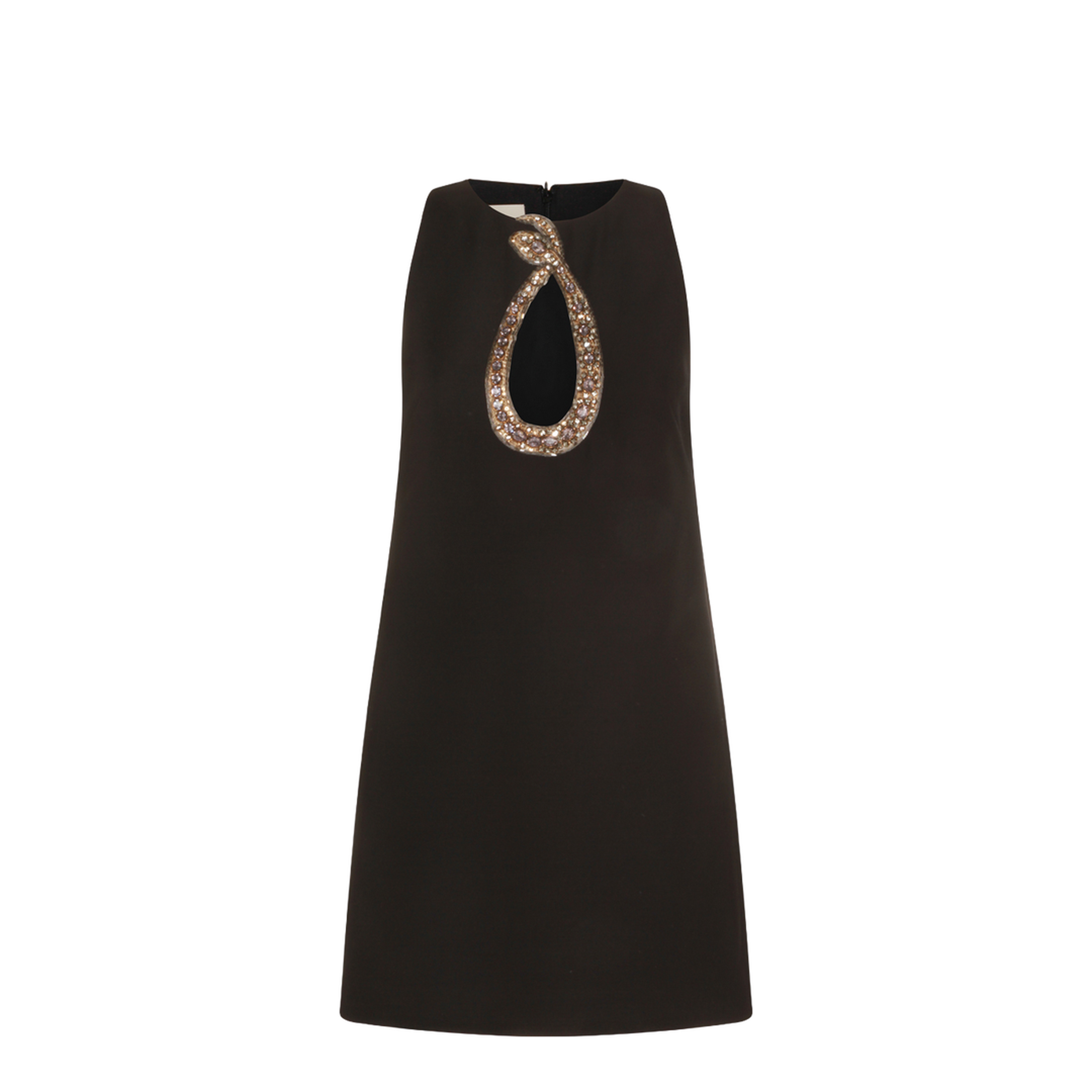 Black Wool Blend Dress - Image 2