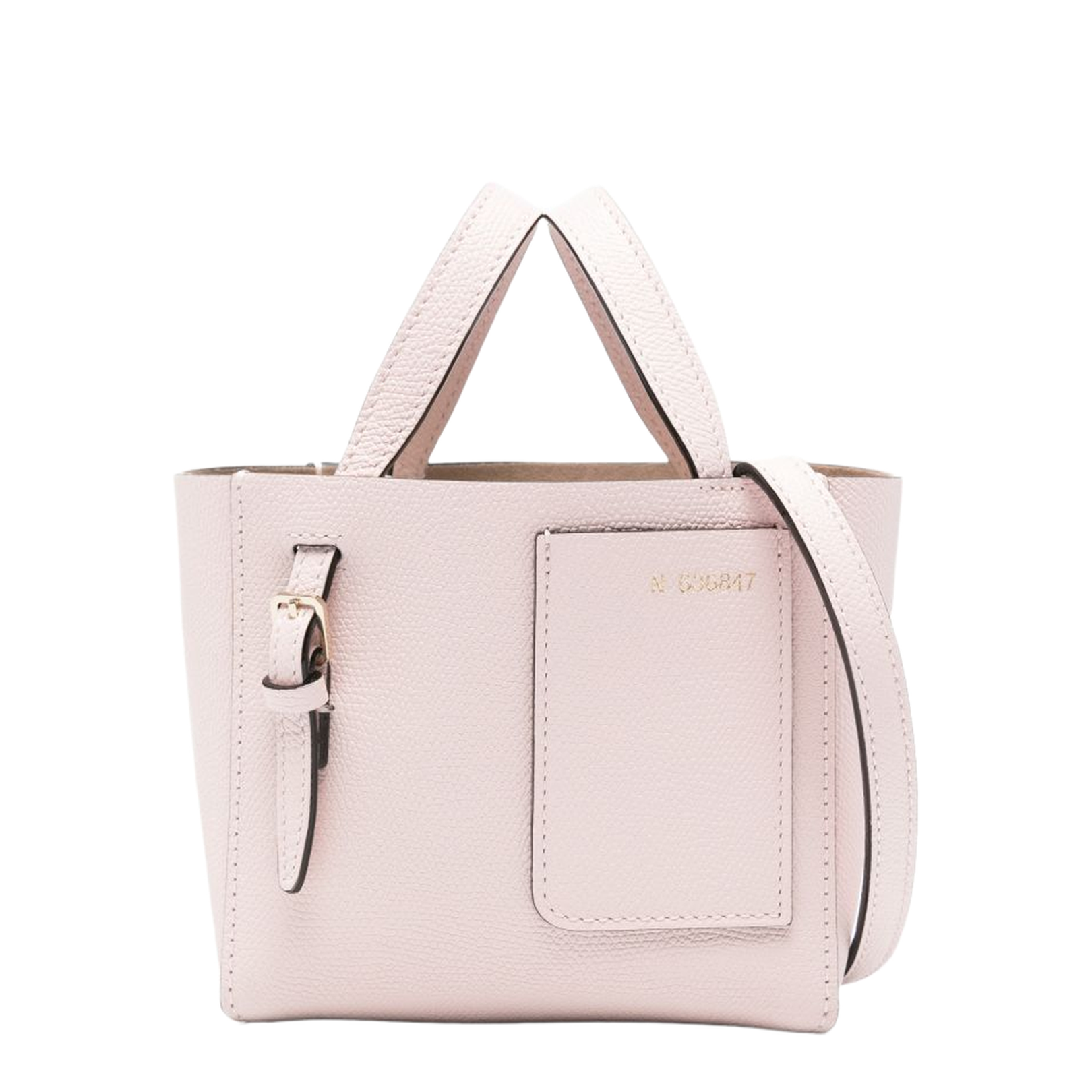 Micro Leather Bucket Bag Pink - Image 1