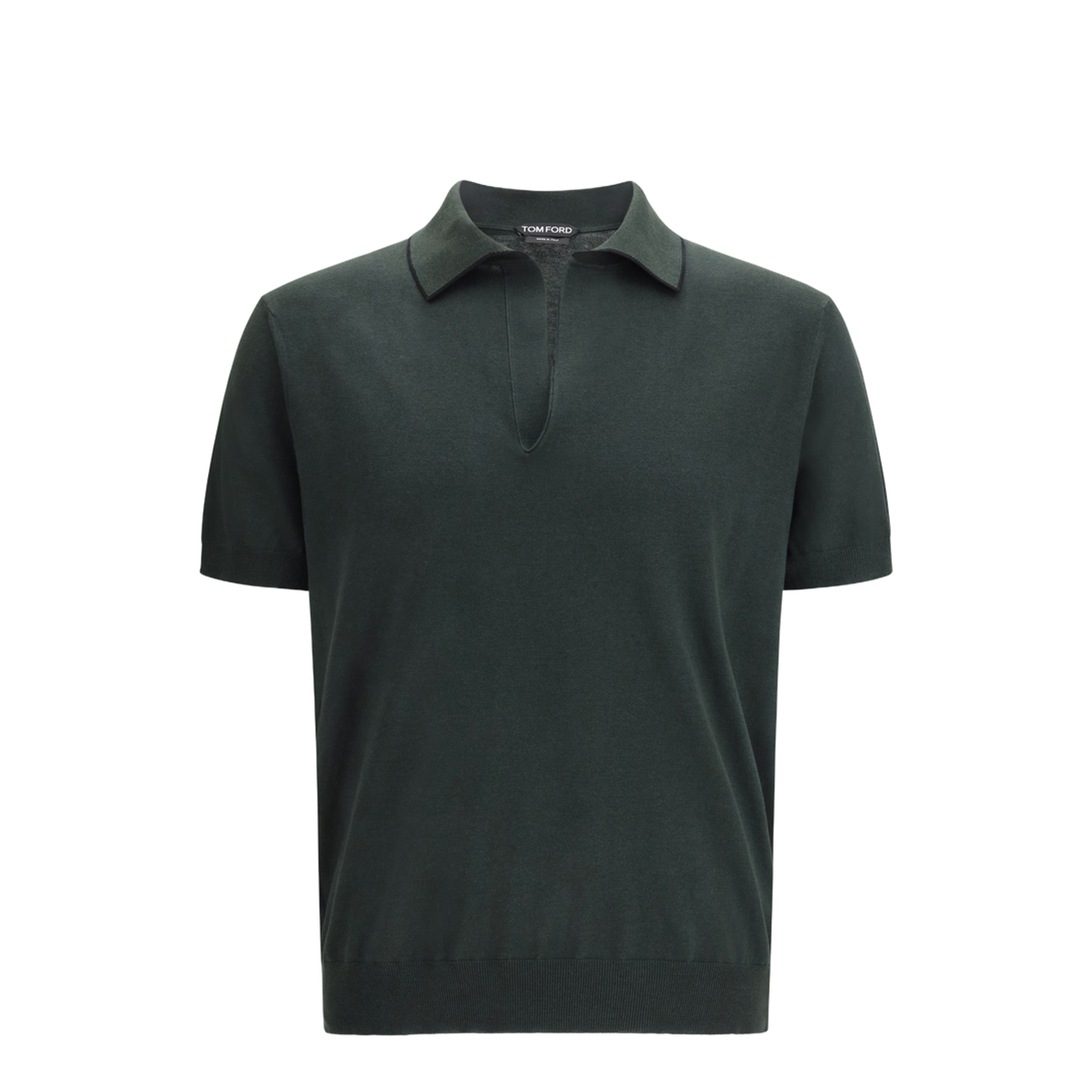 Cotton And Silk Blend Polo Shirt - Image 1
