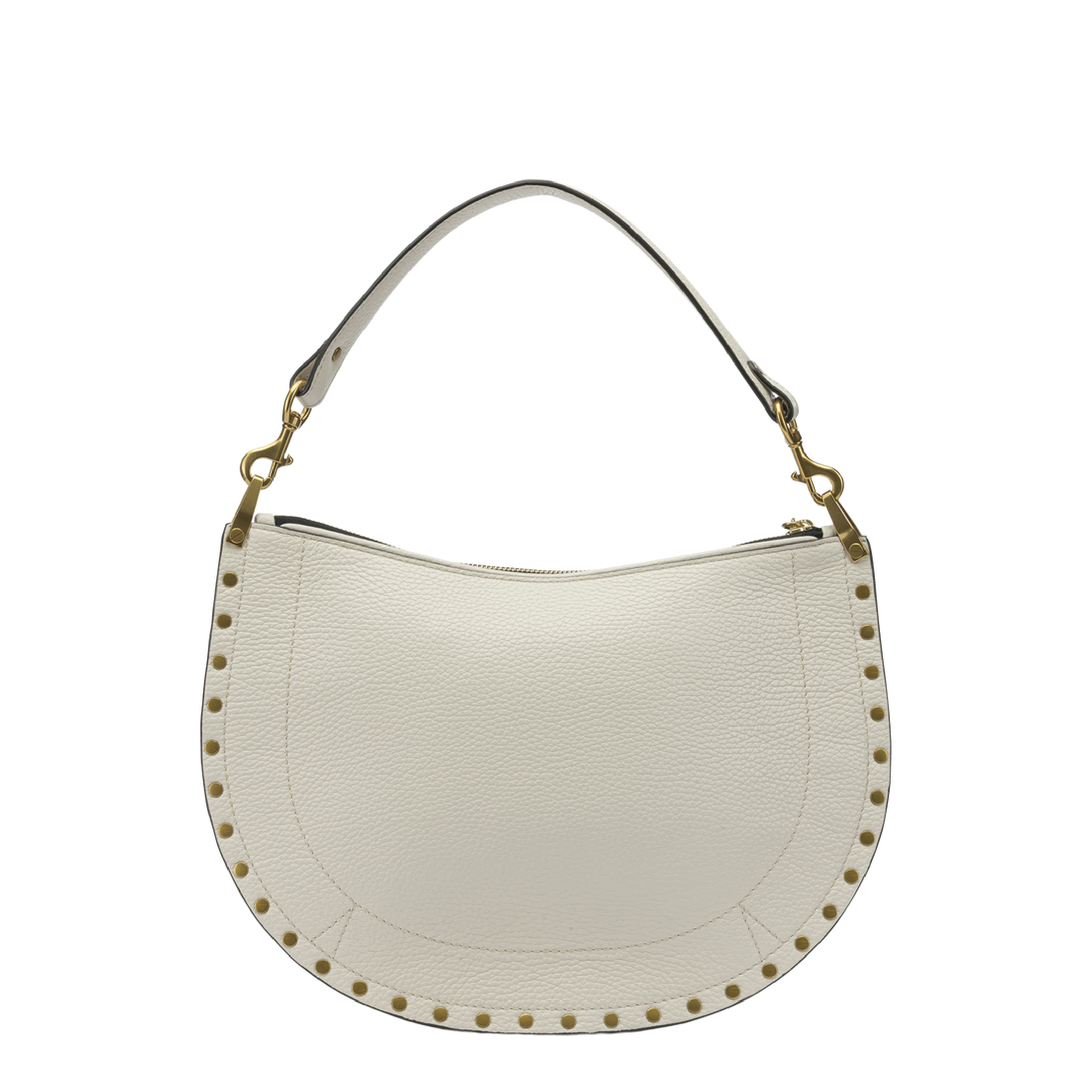 Oskan Soft Zip Medium Calfskin Shoulder Bag - Cream - Image 3