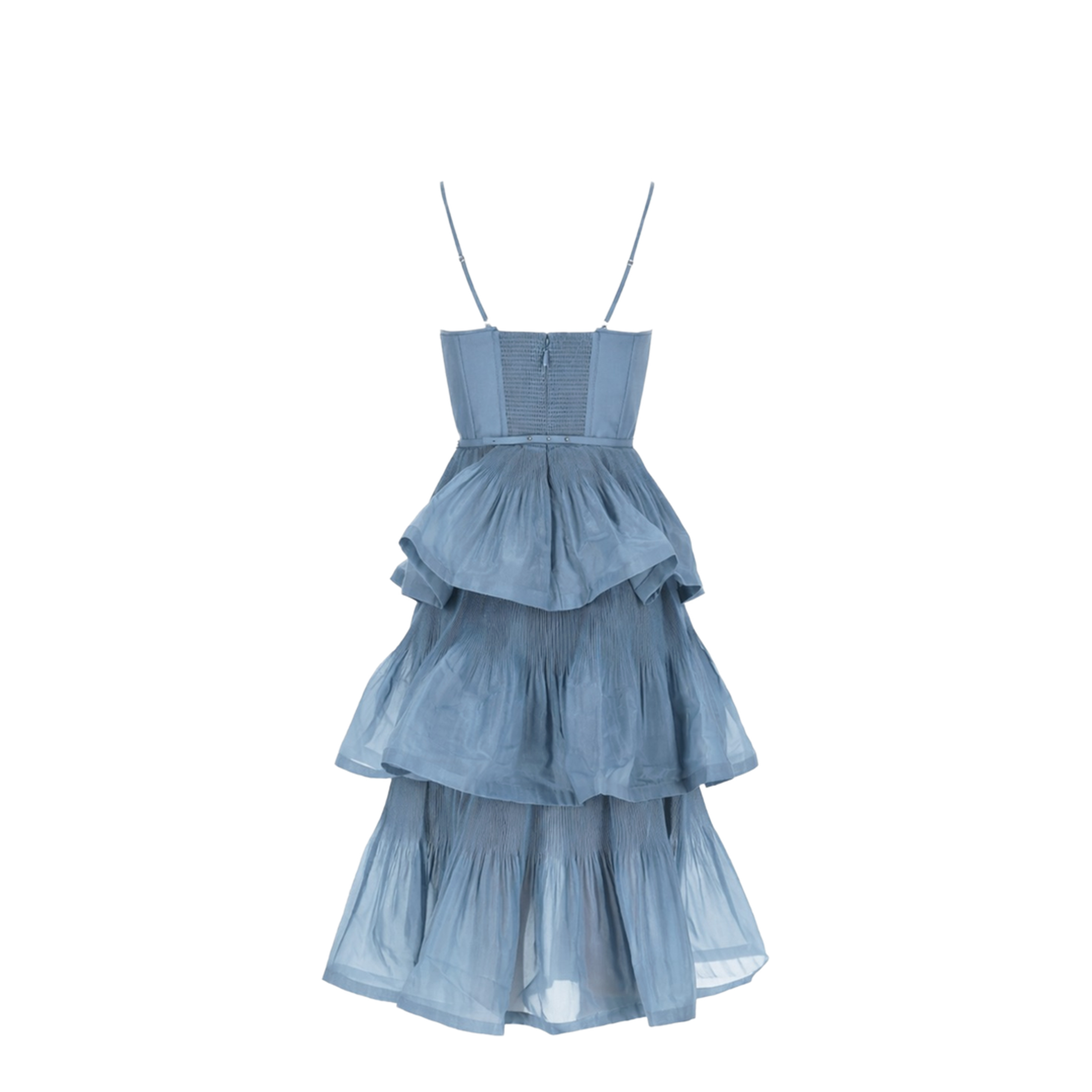 Pleated Tiered Midi Dress - Image 3