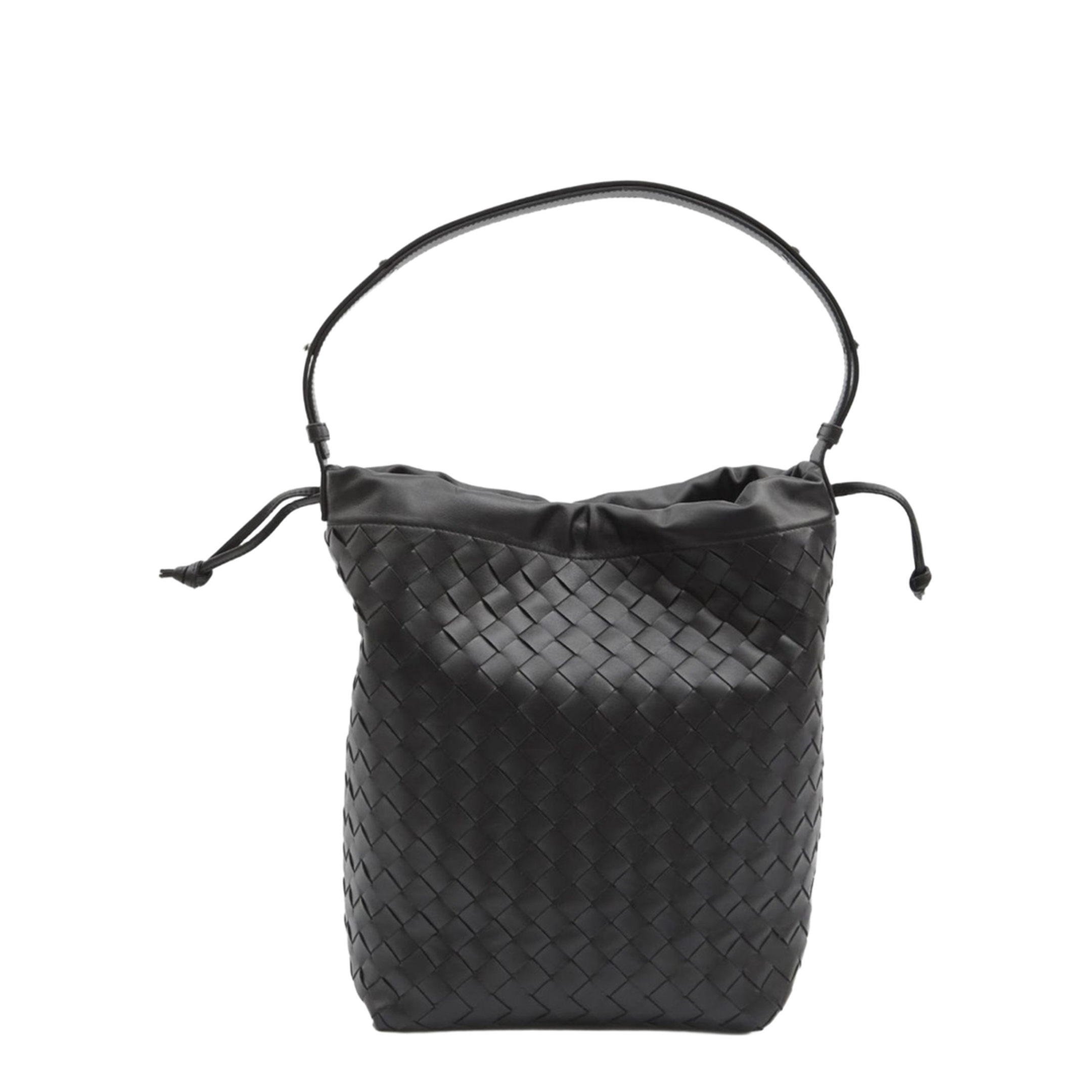 Medium Calfskin Bucket Bag - Black - Image 1