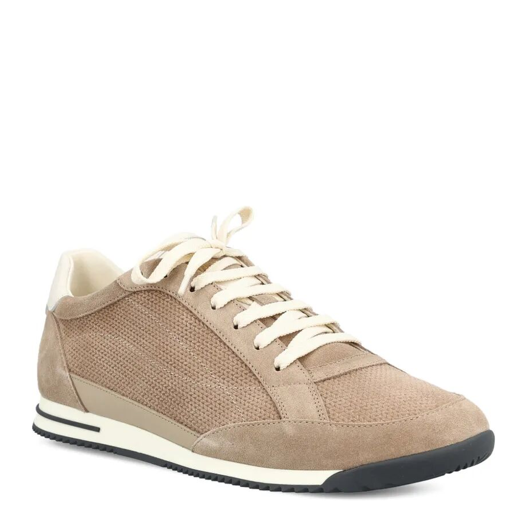 Suede Sneakers with Leather Inserts - Image 2