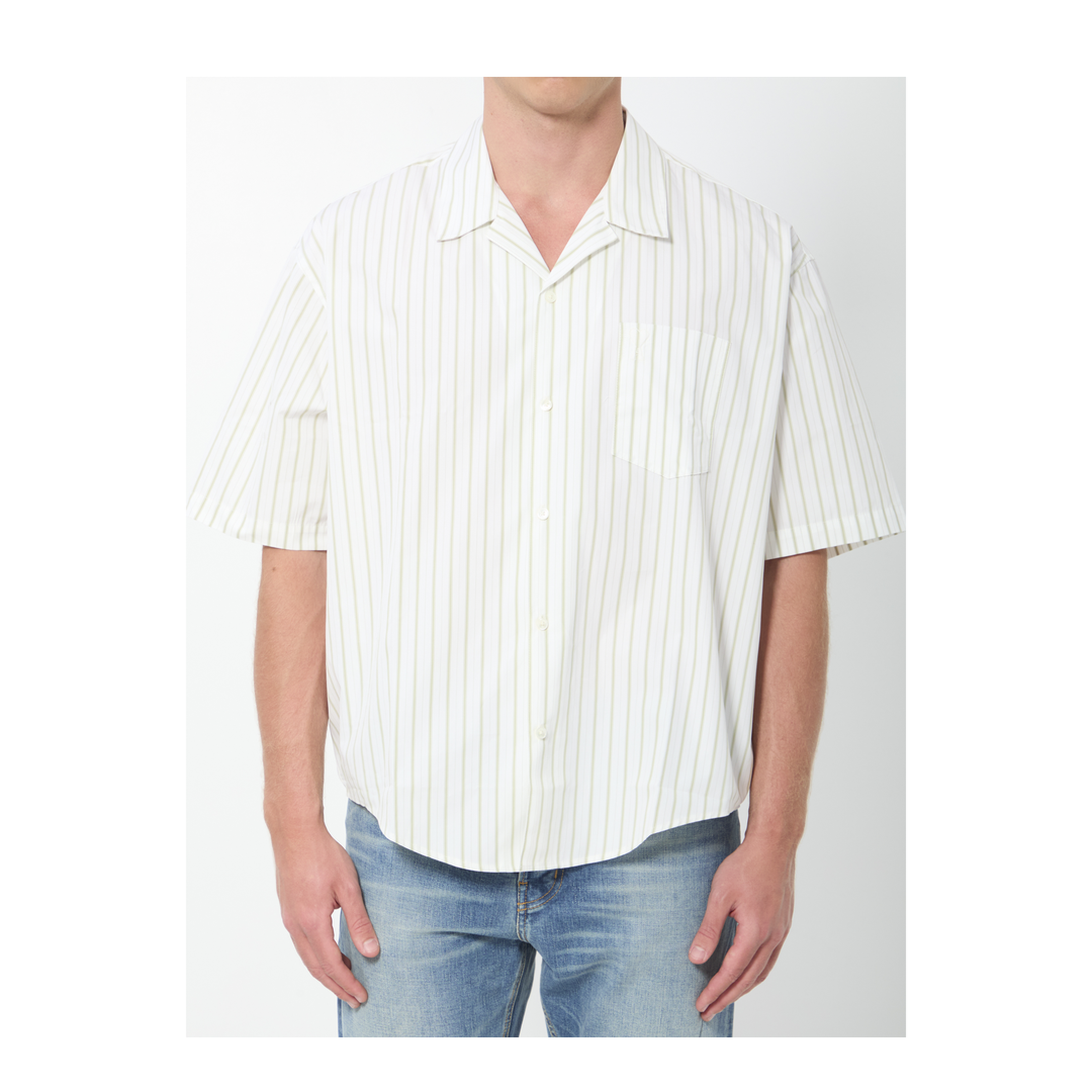 Striped Boxy Shirt - Image 1