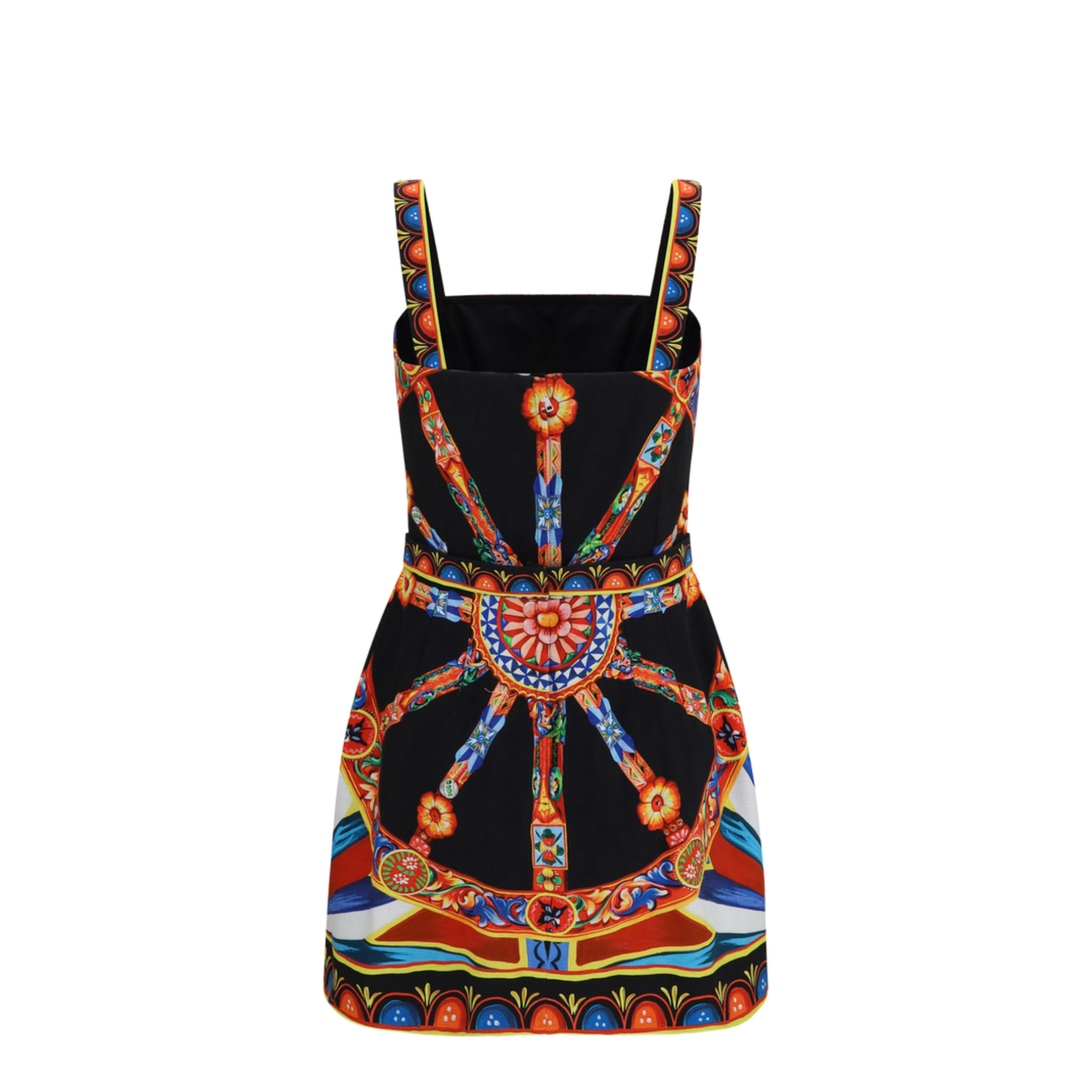 Fitted Printed Boat-neck Dress - Image 2