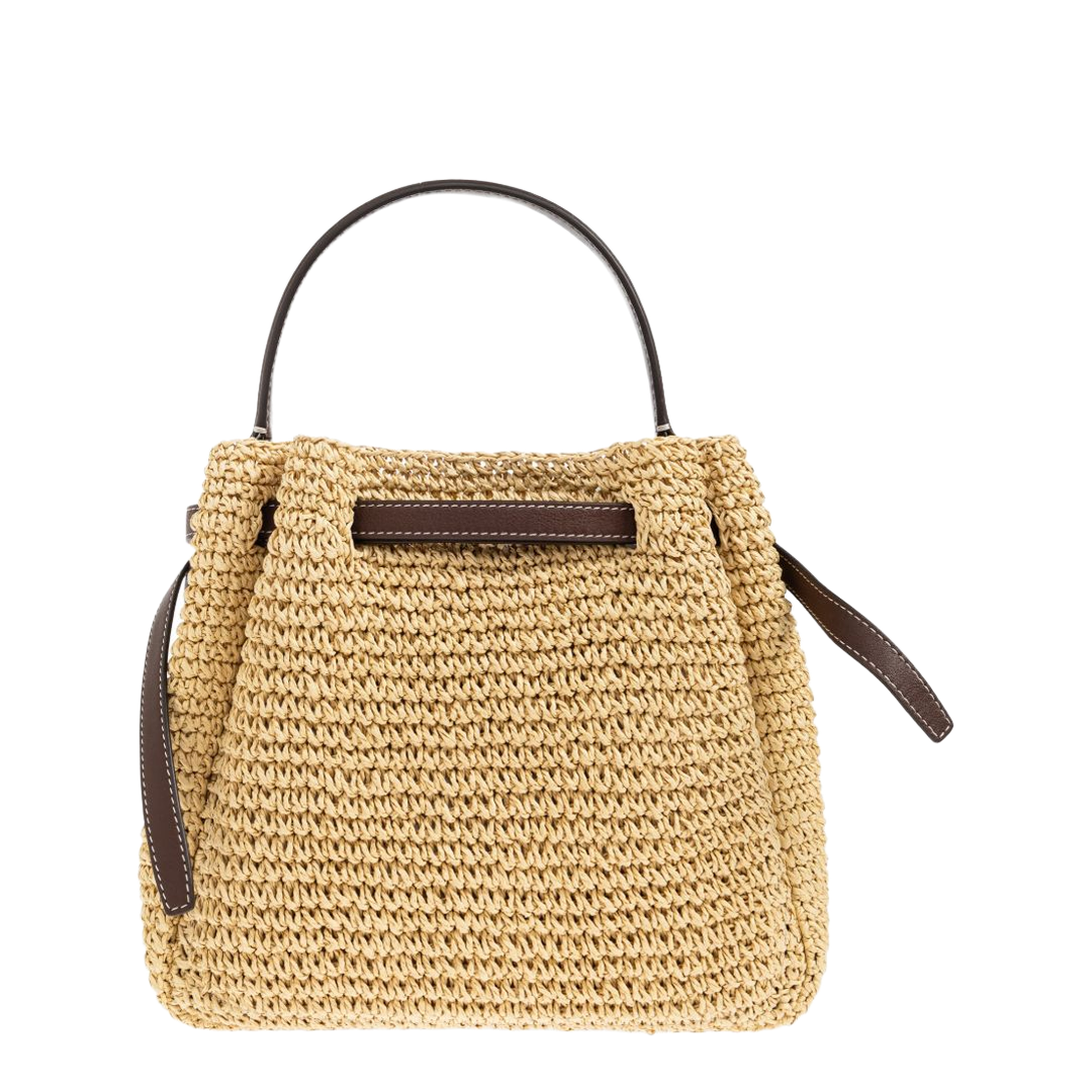 Romy Woven Bucket Bag - Natural - Image 6