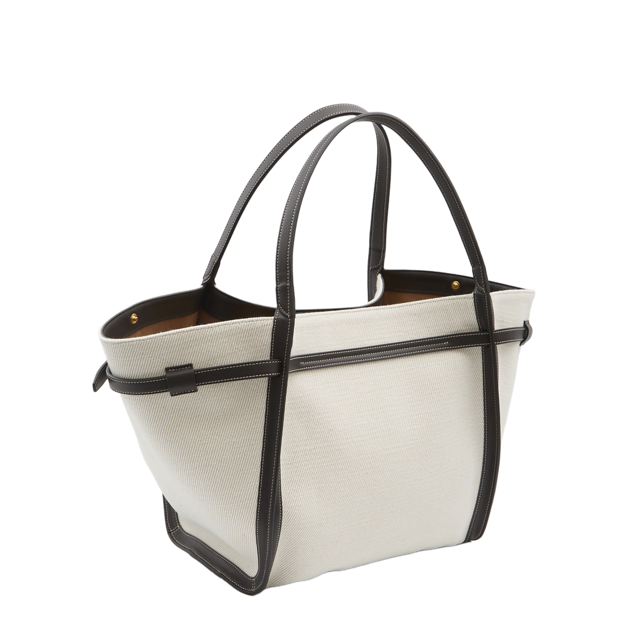 Shopping Bag in Canvas and Leather Medium - Image 1