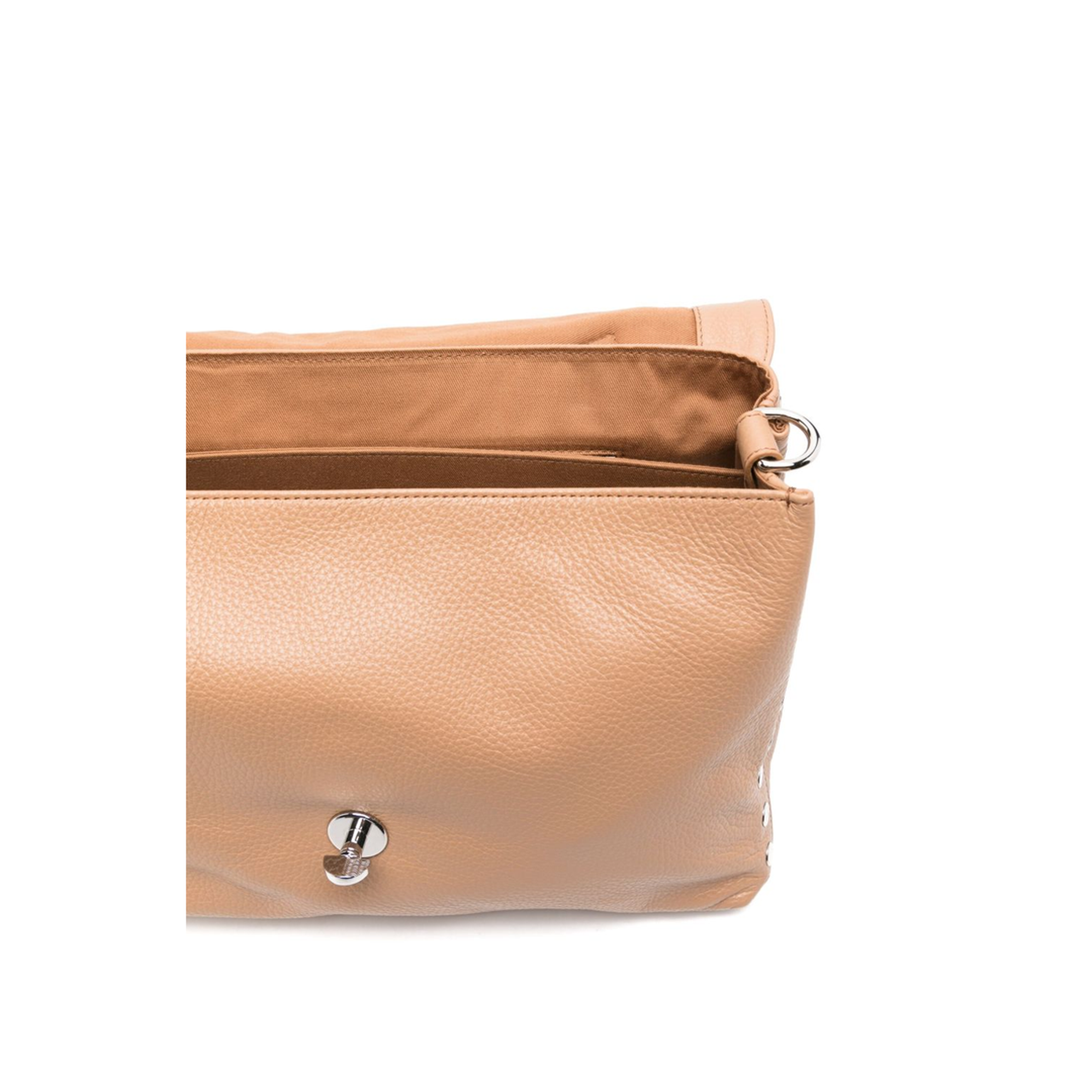 Postina Daily Medium Leather Handbag - Light Brown - Image 3