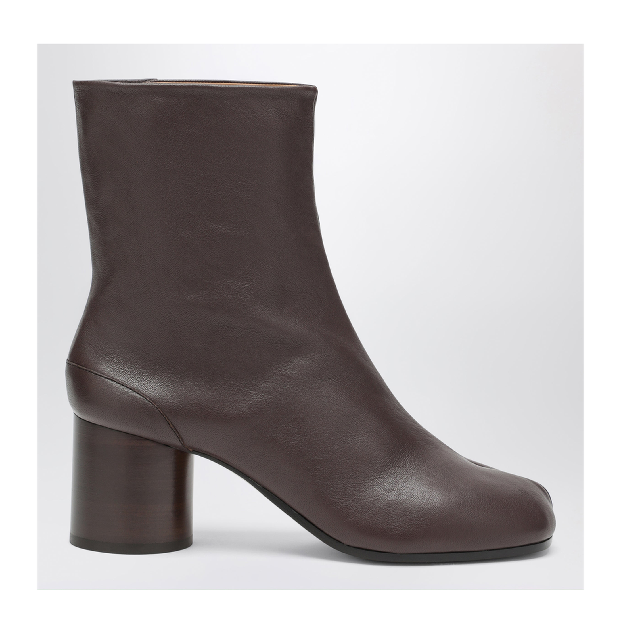 Mocha Brown Tabi Ankle Boots - Image 1