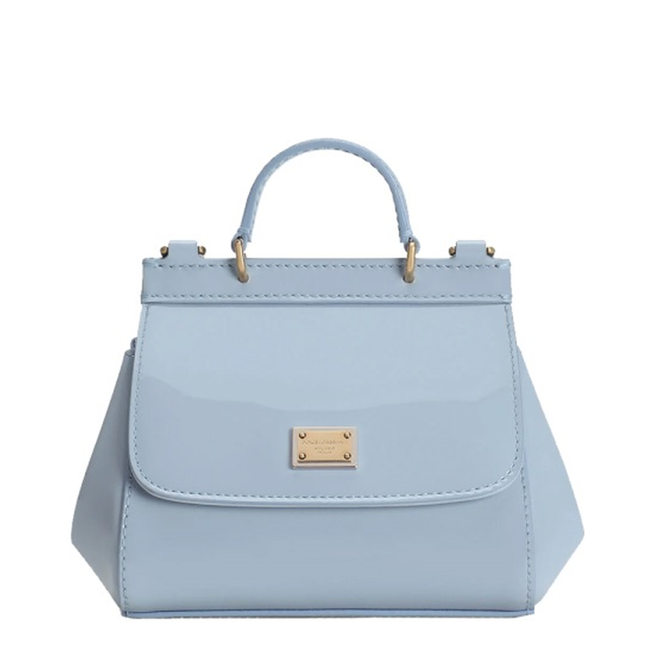 Sicily Kids Calfskin Top-Handle Bag - Azure - Image 1