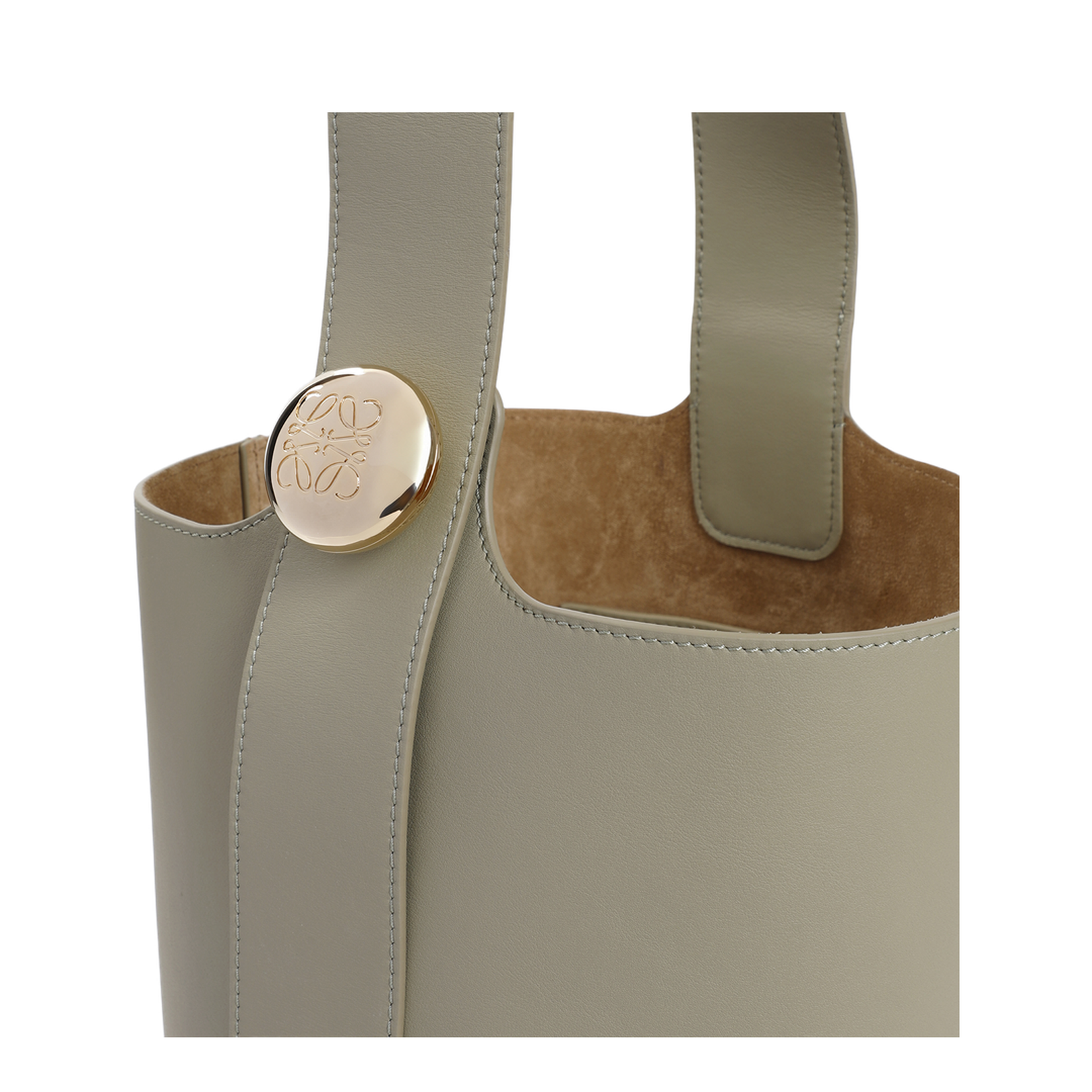Pebble Soft Calfskin Leather Bucket Bag - Image 5