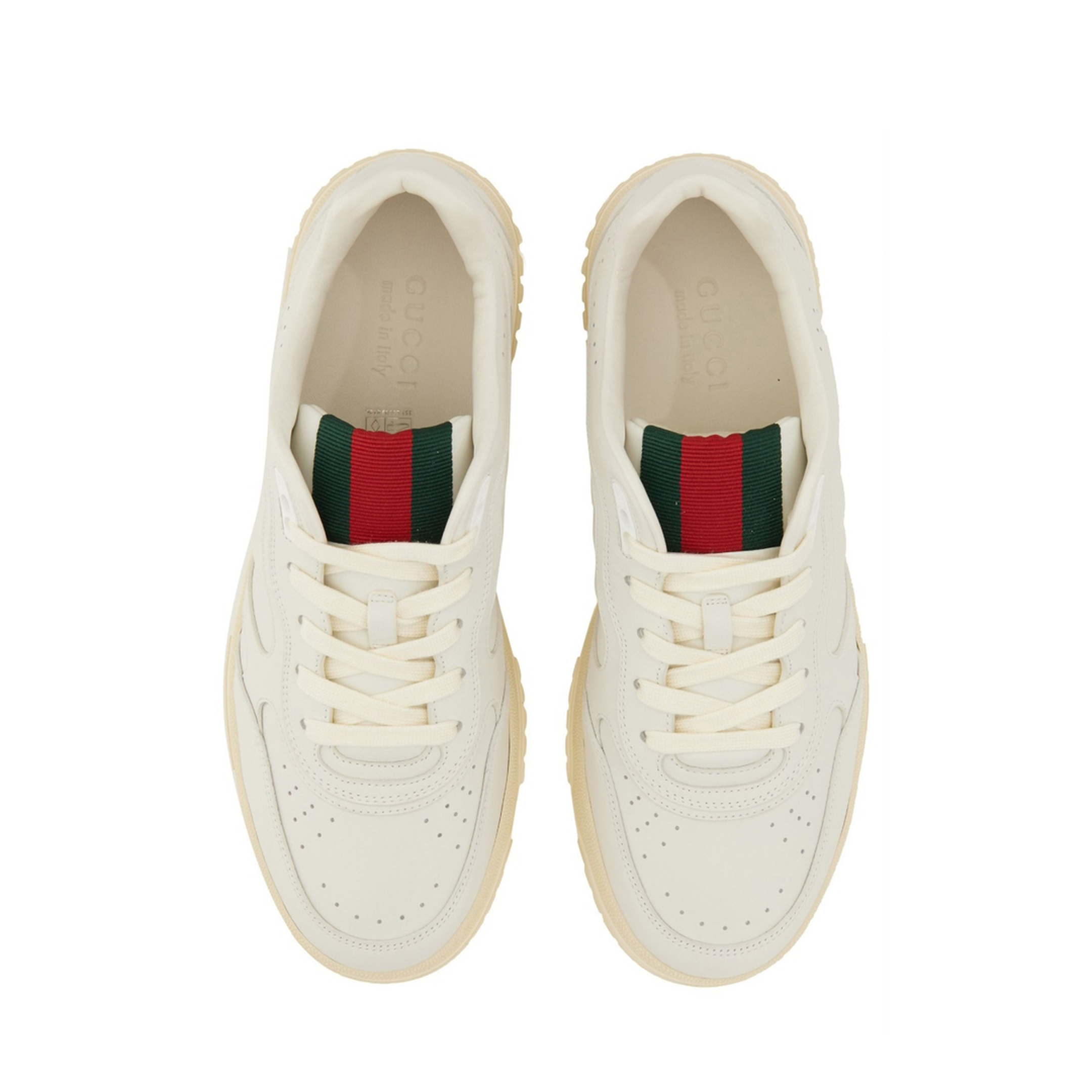 Re-Web Trainer in White Leather - Image 5