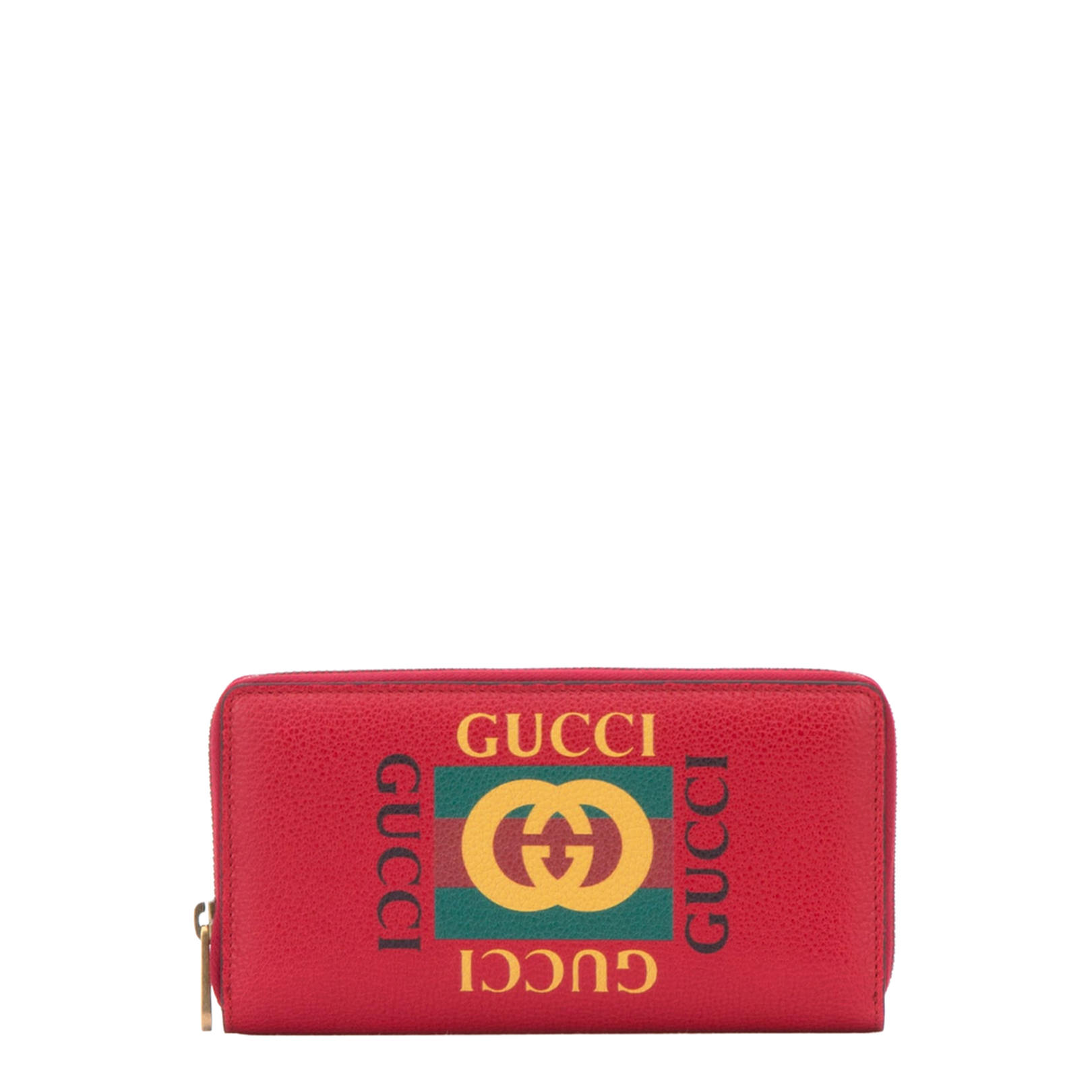 Red Printed Zipper Wallet - Image 1