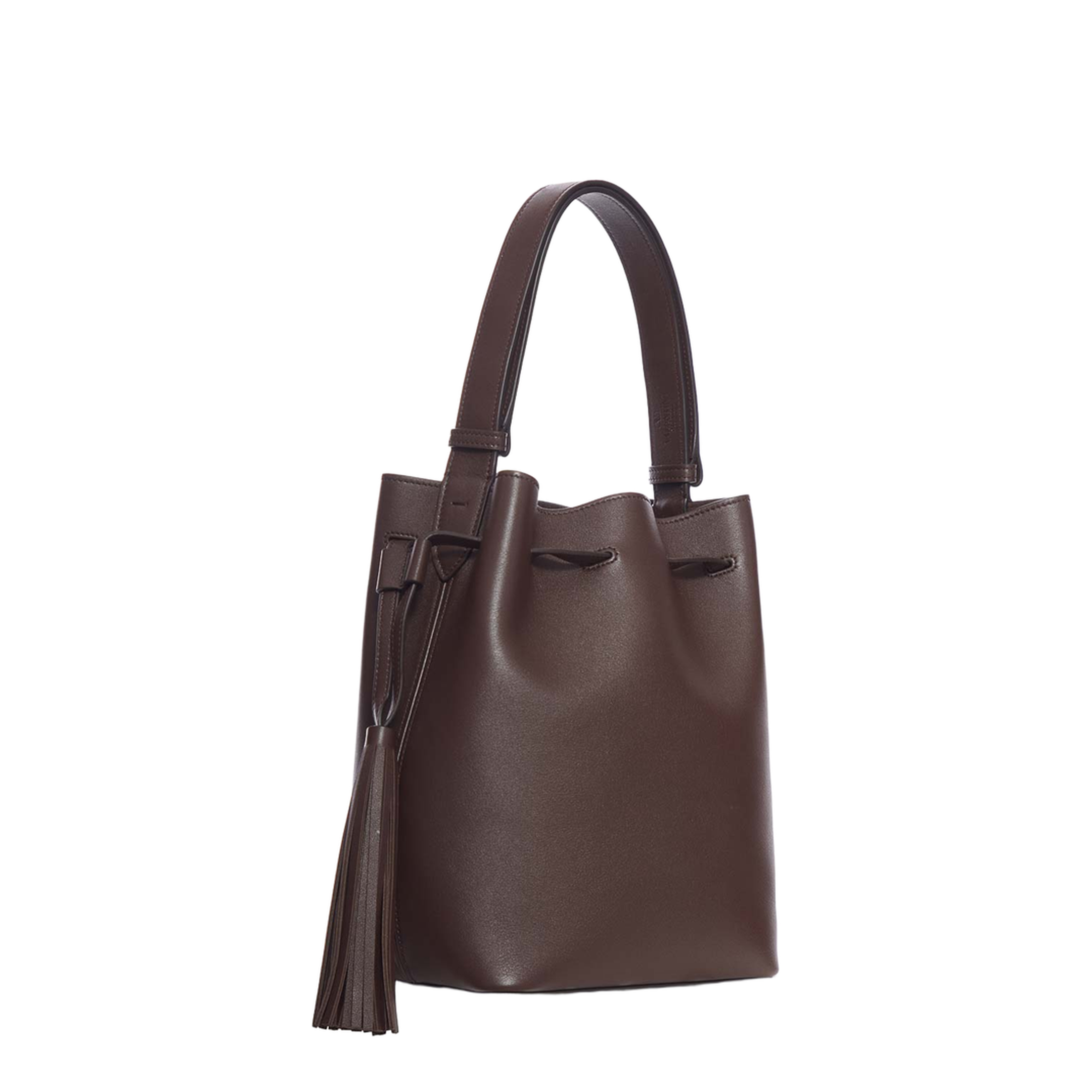 So Seau Medium Leather Bucket Bag - Brown - Image 2