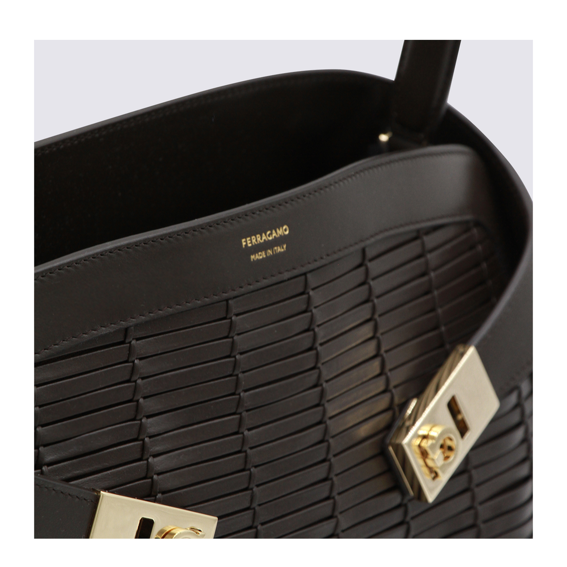 Hug Medium Calfskin Handbag - Dark Brown - Image 8