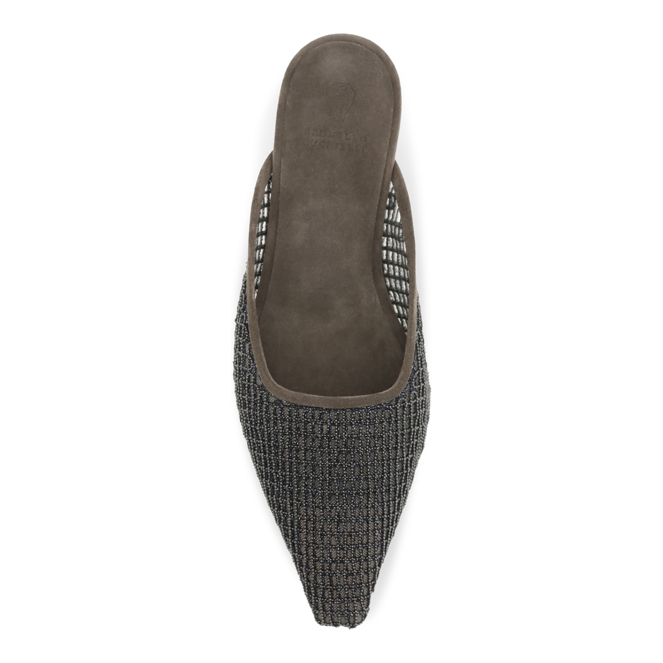 Suede Ballerinas with Embellished Net Embroidery - Image 4