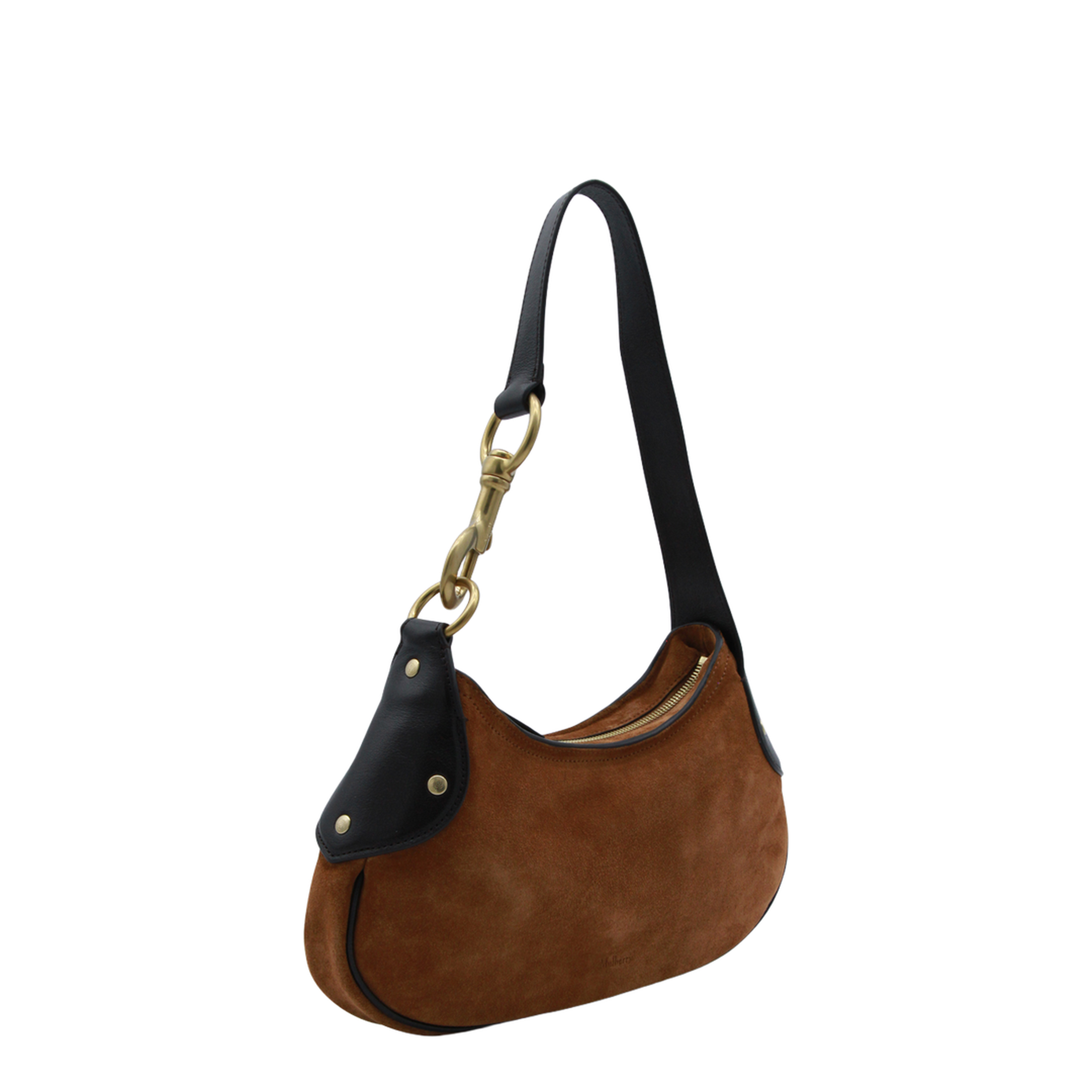 Hackney Small Suede Shoulder Bag - Vintage Oak - Image 4