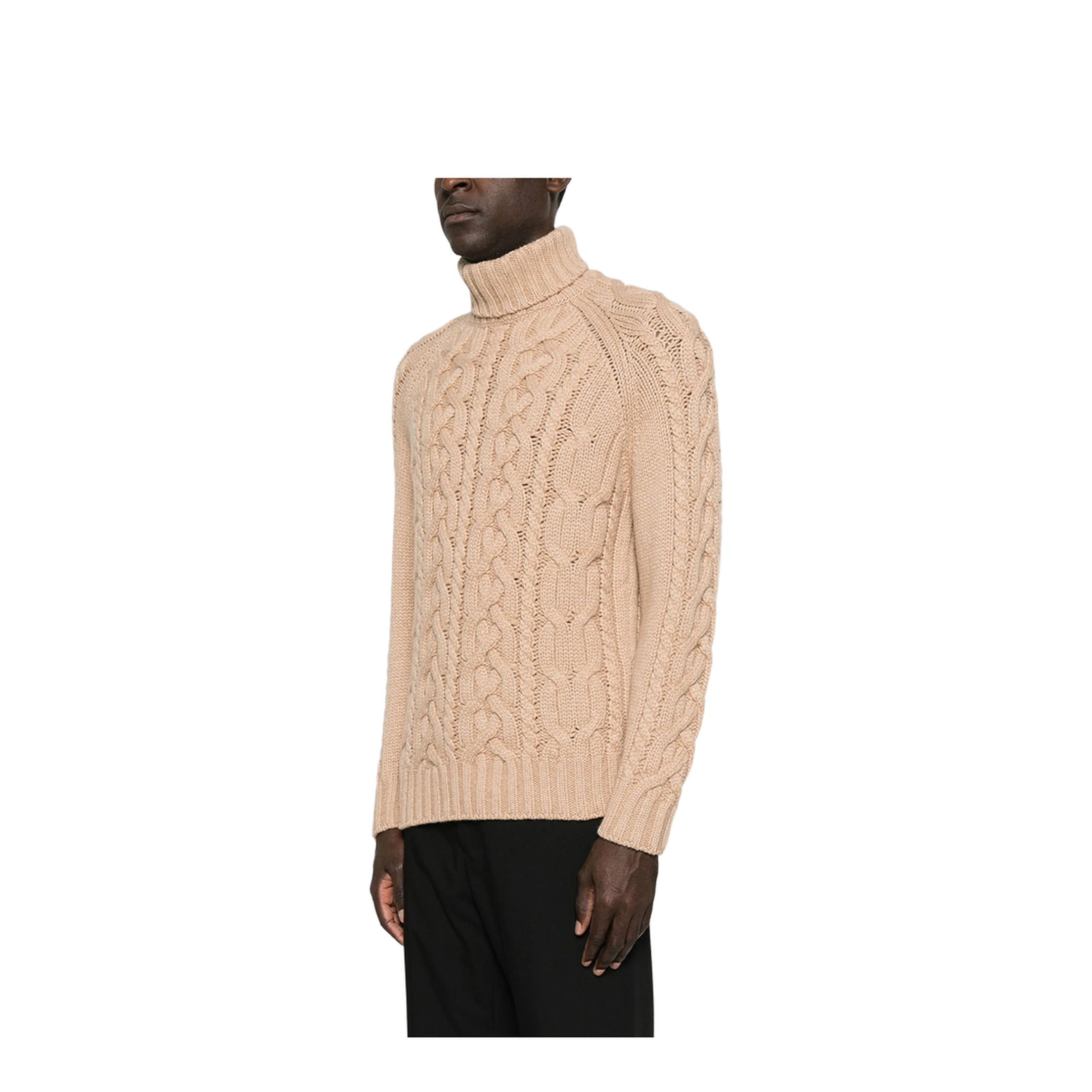 Cable-Knit Roll-Neck Cashmere Sweater - Image 2