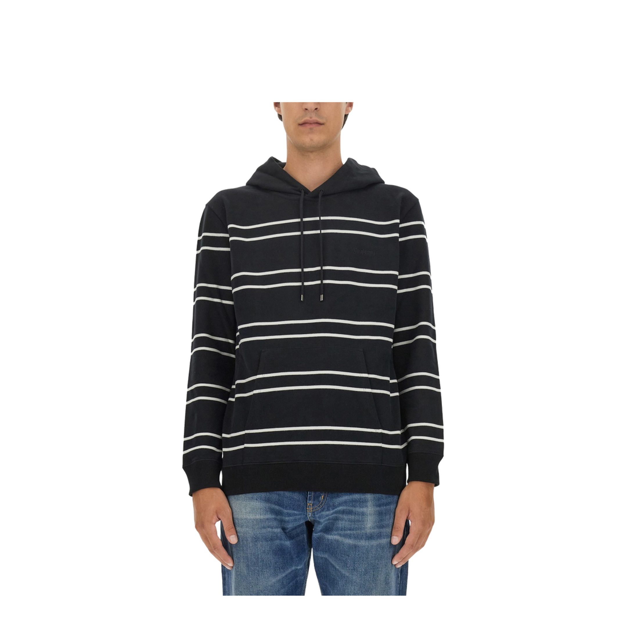 Striped Hooded Sweatshirt - Image 1