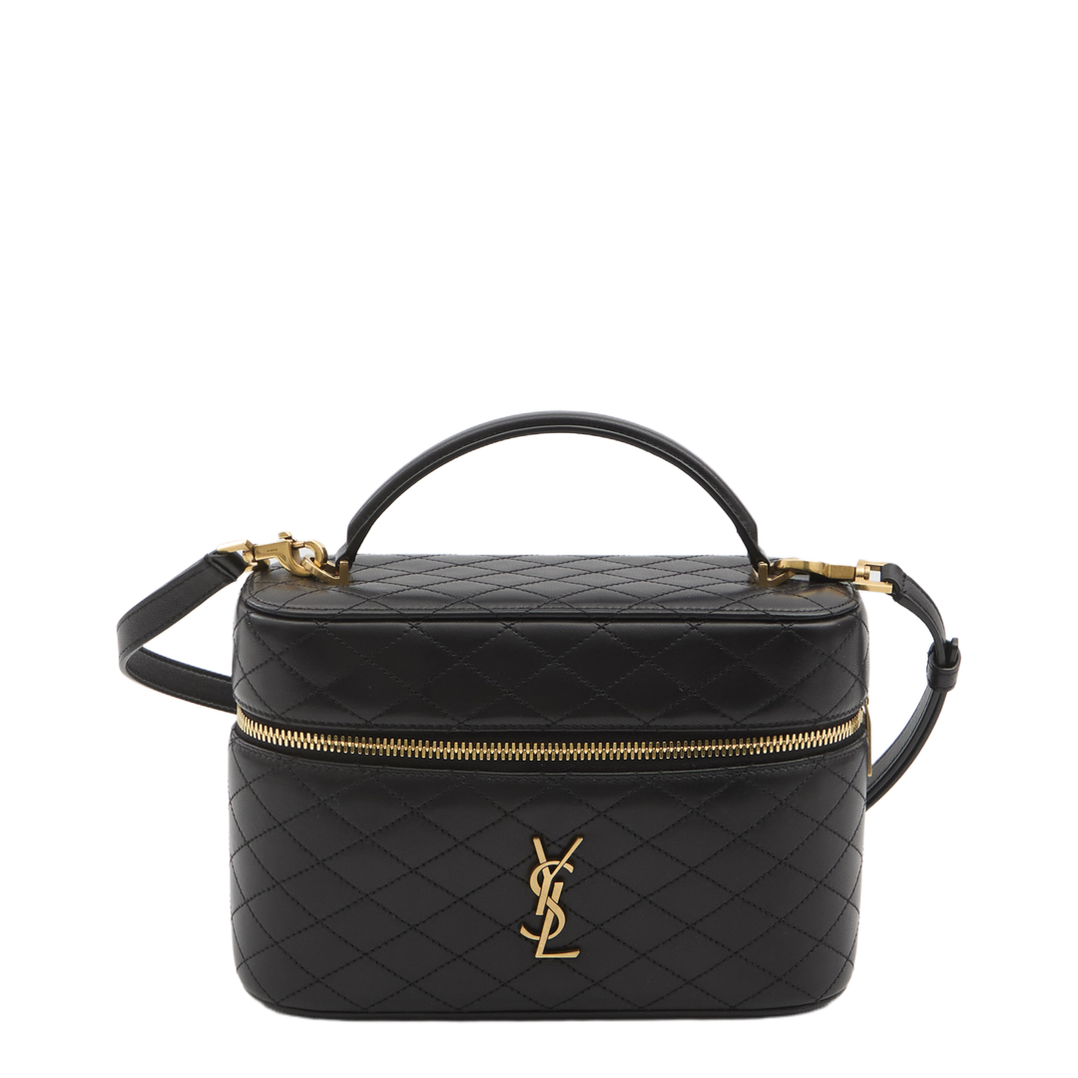 Gaby Large Lambskin Vanity Bag - Black - Image 1