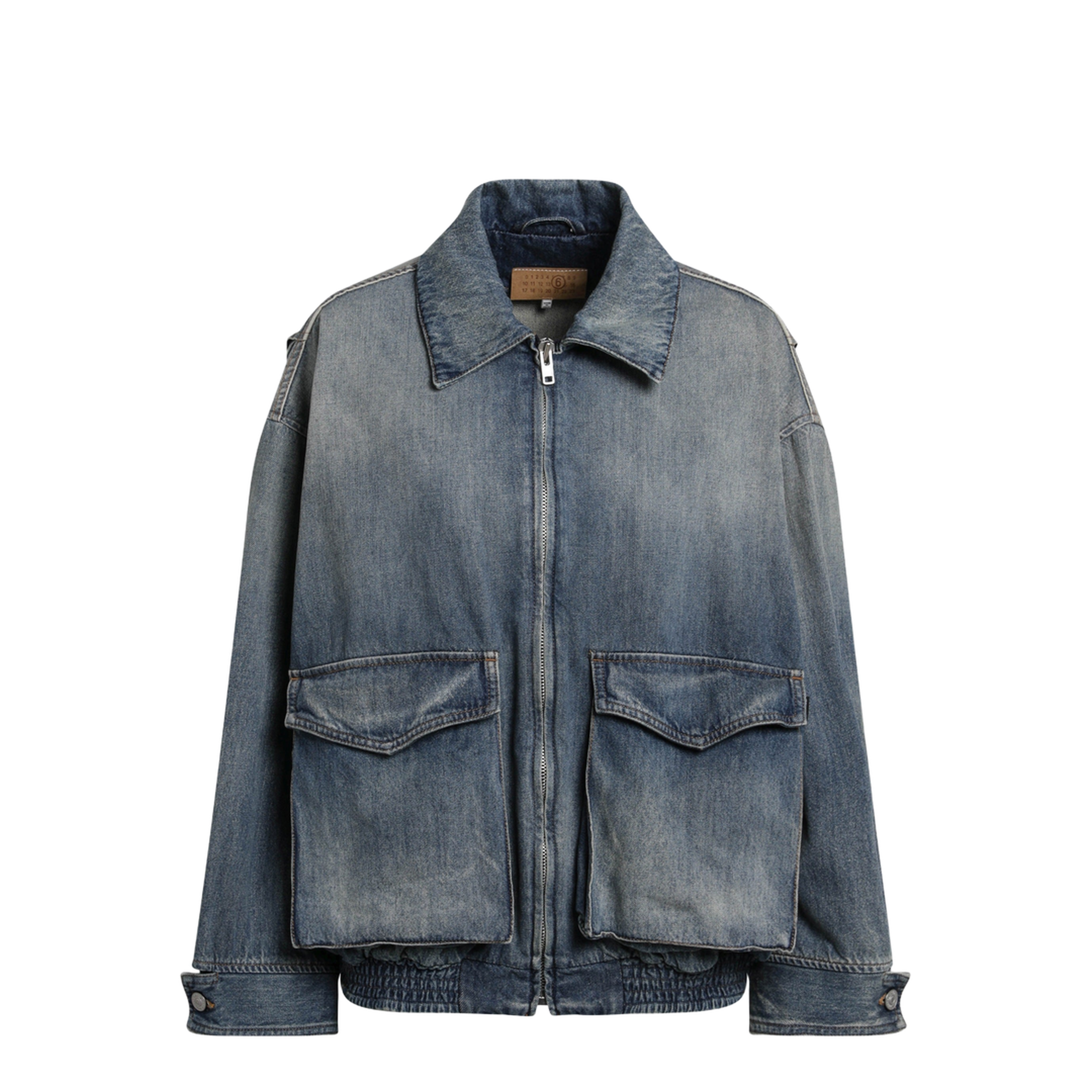 Blue Denim Jacket With Flap Pockets - Image 1