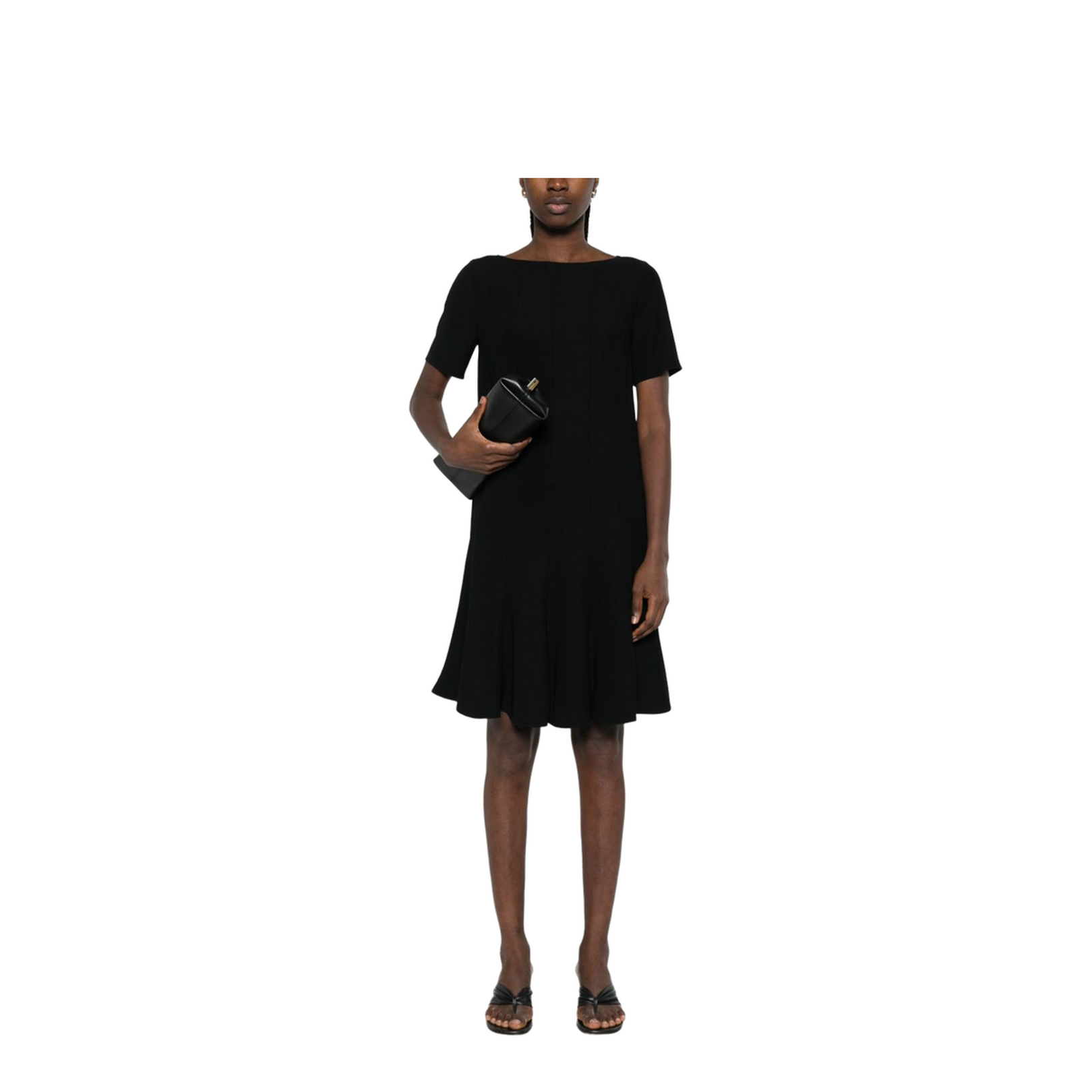 Technical Cady Dress with Pleats - Image 3