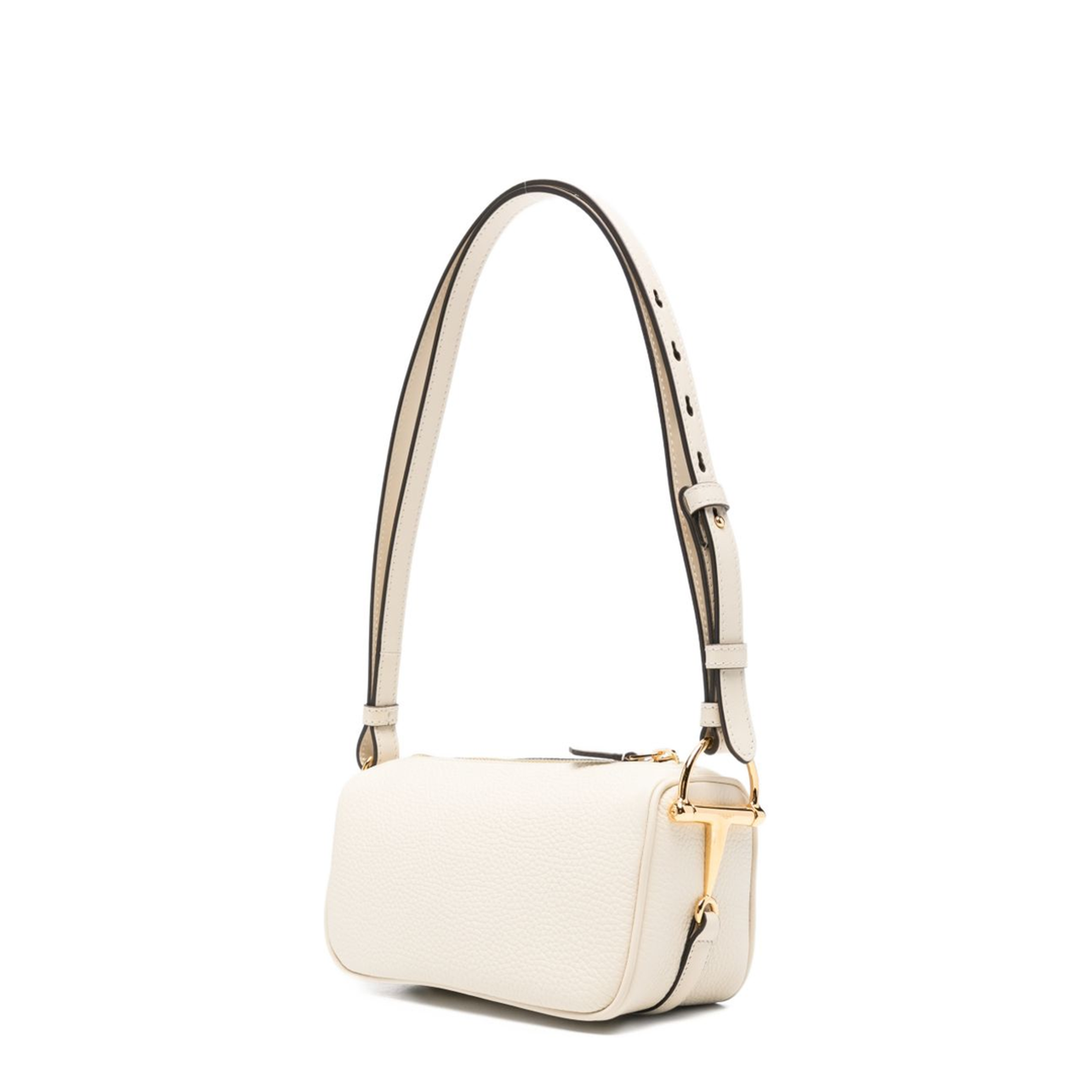 Half Horsebit Mini Soft Grain Leather Bag - Ivory - Image 5