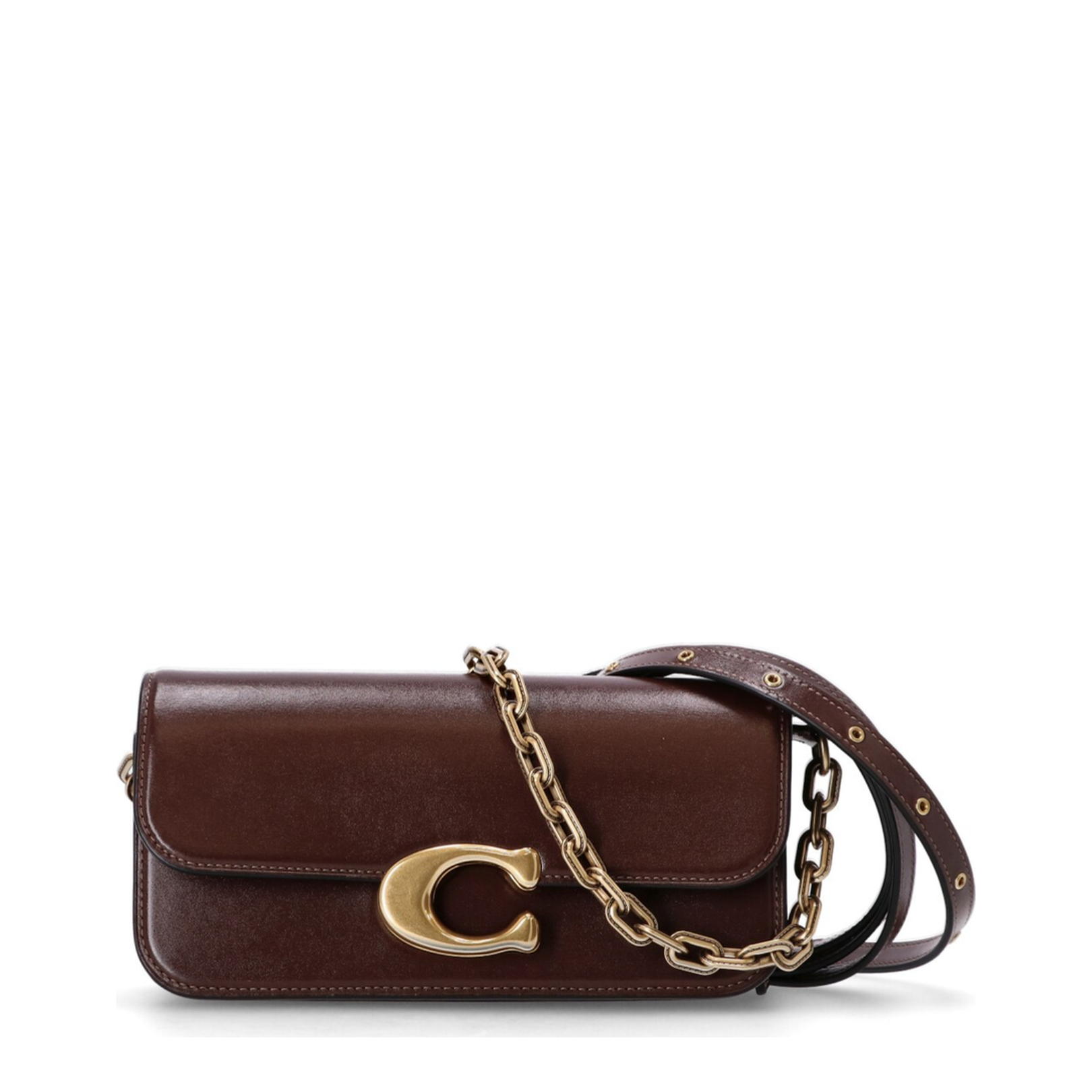 Clutch Bag Leather Brown - Image 2