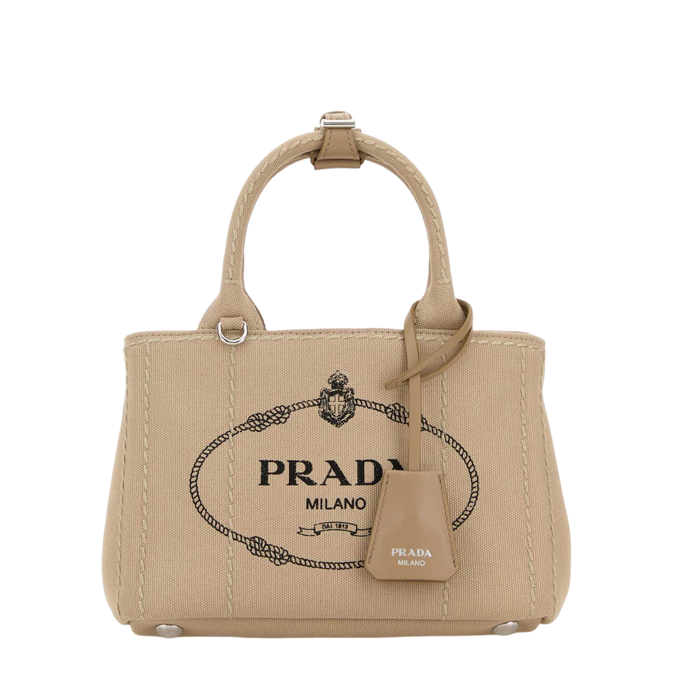 Jardinière Mini Canvas Handbags - Beige - Image 1