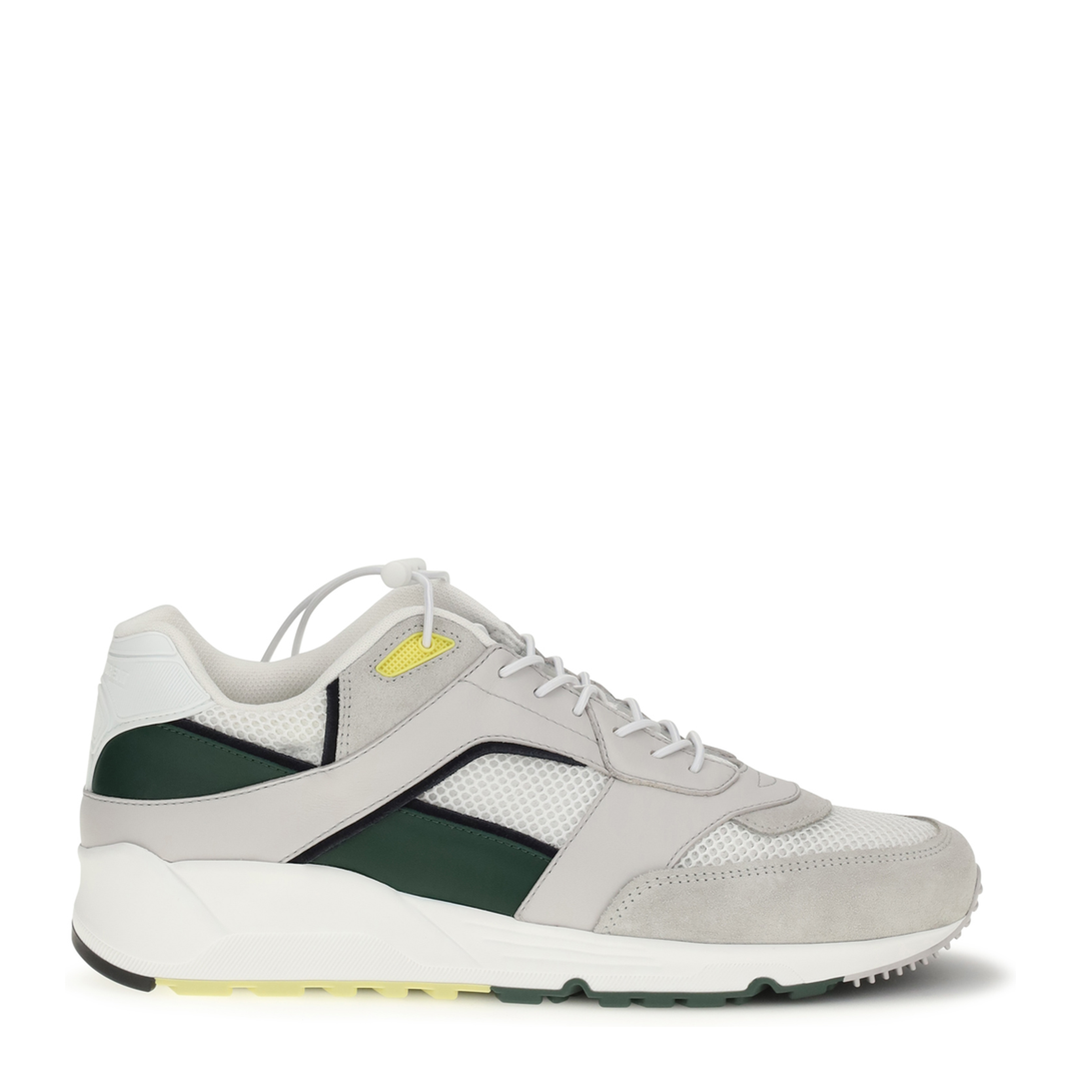 Smooth Leather and Suede Bump Sneakers - Image 1