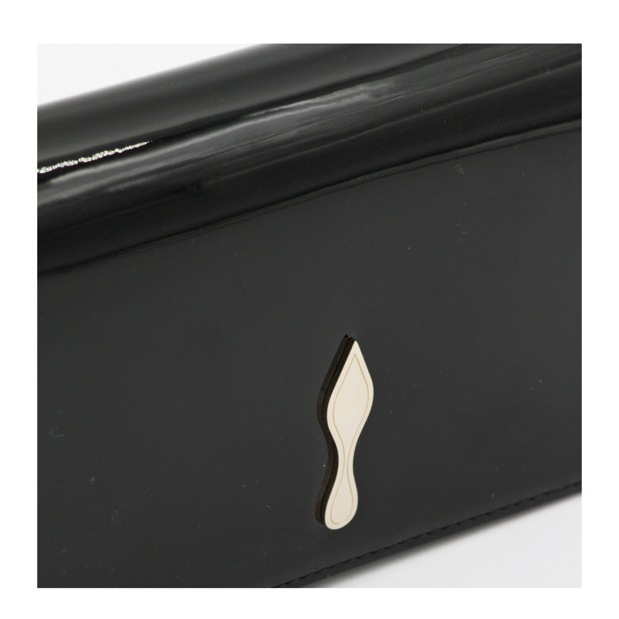 Bettina Patent Calf Leather Clutch - Black - Image 8