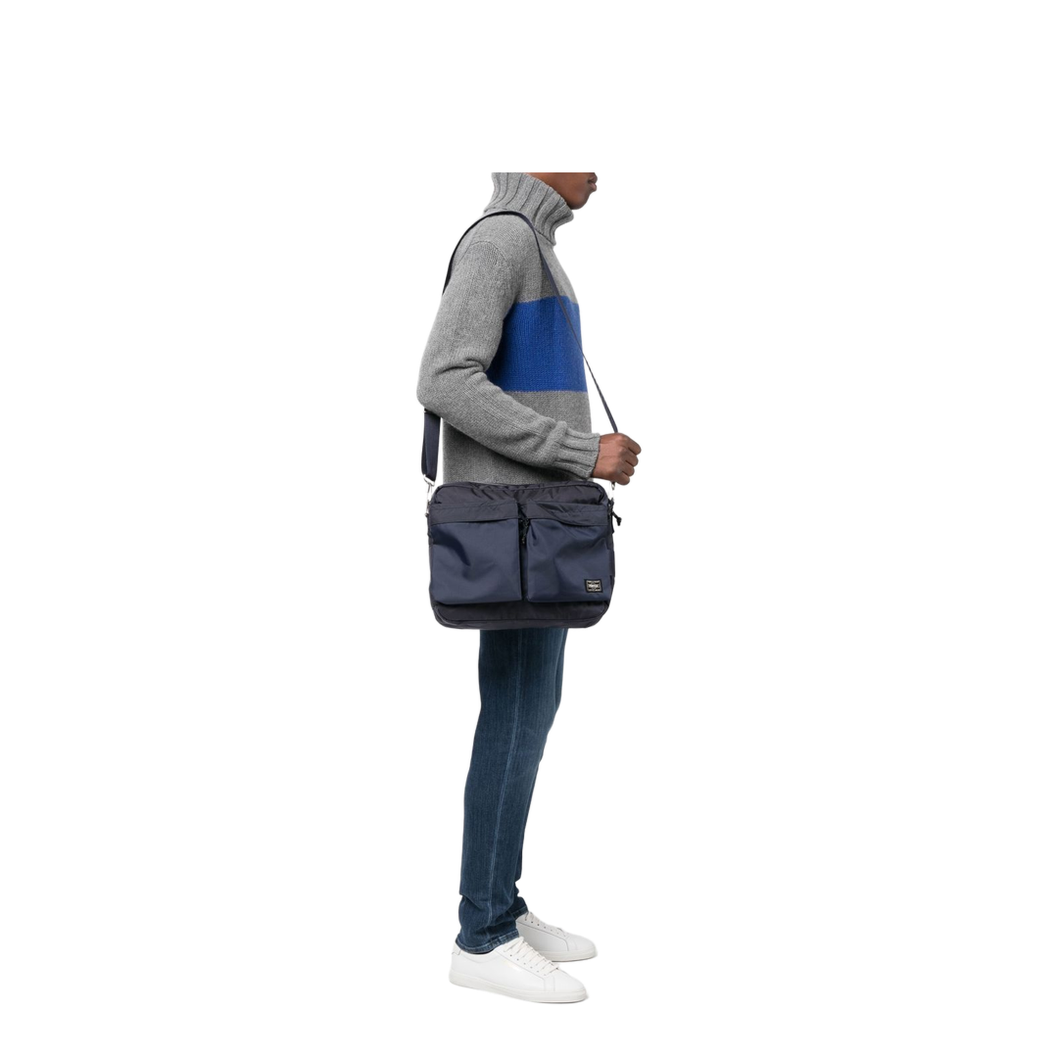 FORCE Nylon Shoulder Bag - Navy - Image 3