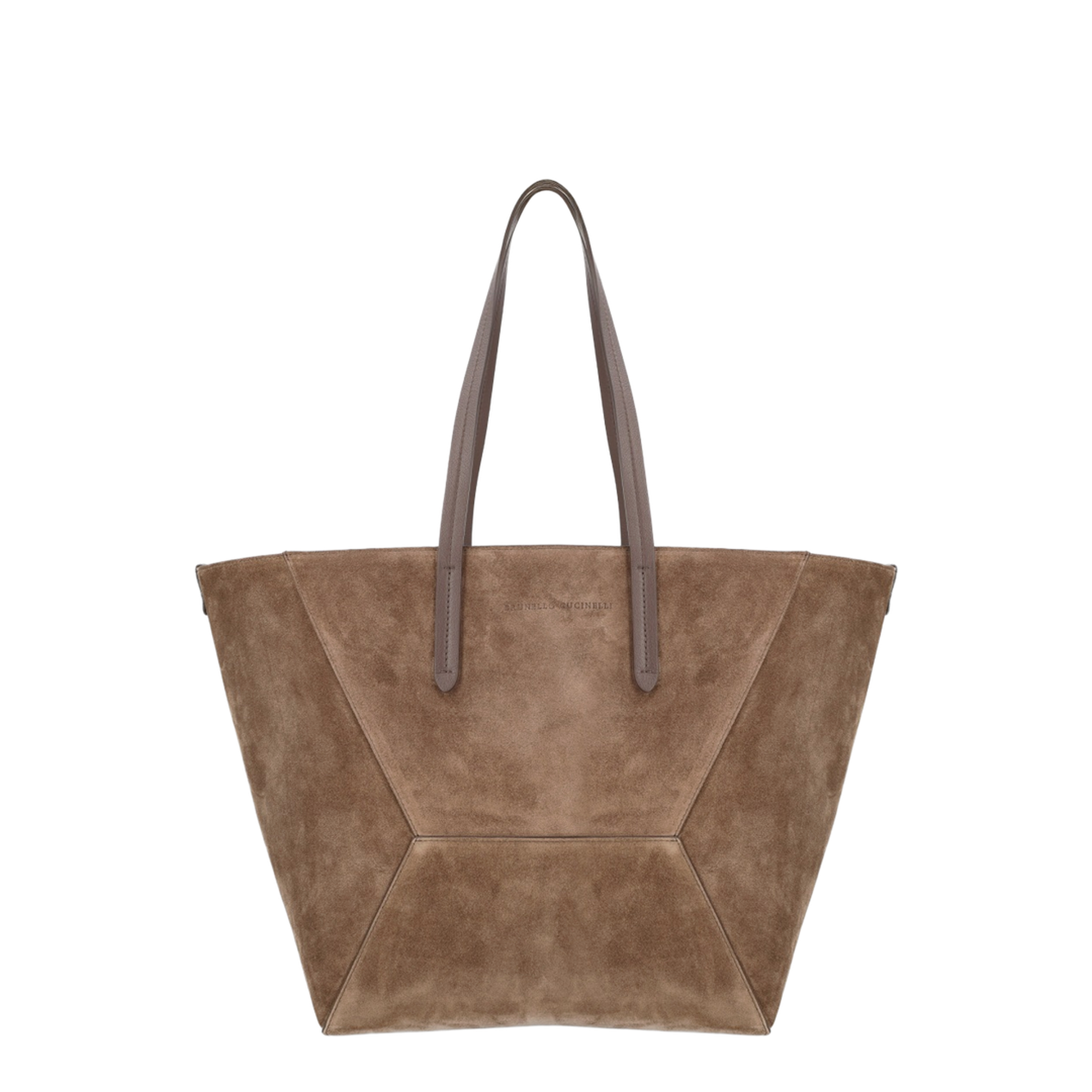 BC Duo Maxi Suede Shoulder Bag - Brown - Image 1