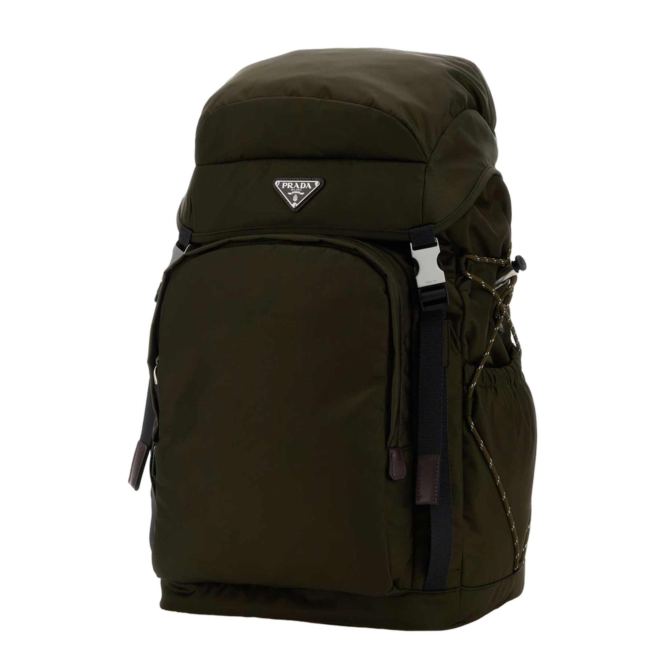 Speedrock Re-Nylon and Leather Backpack - Moss Green - Image 4
