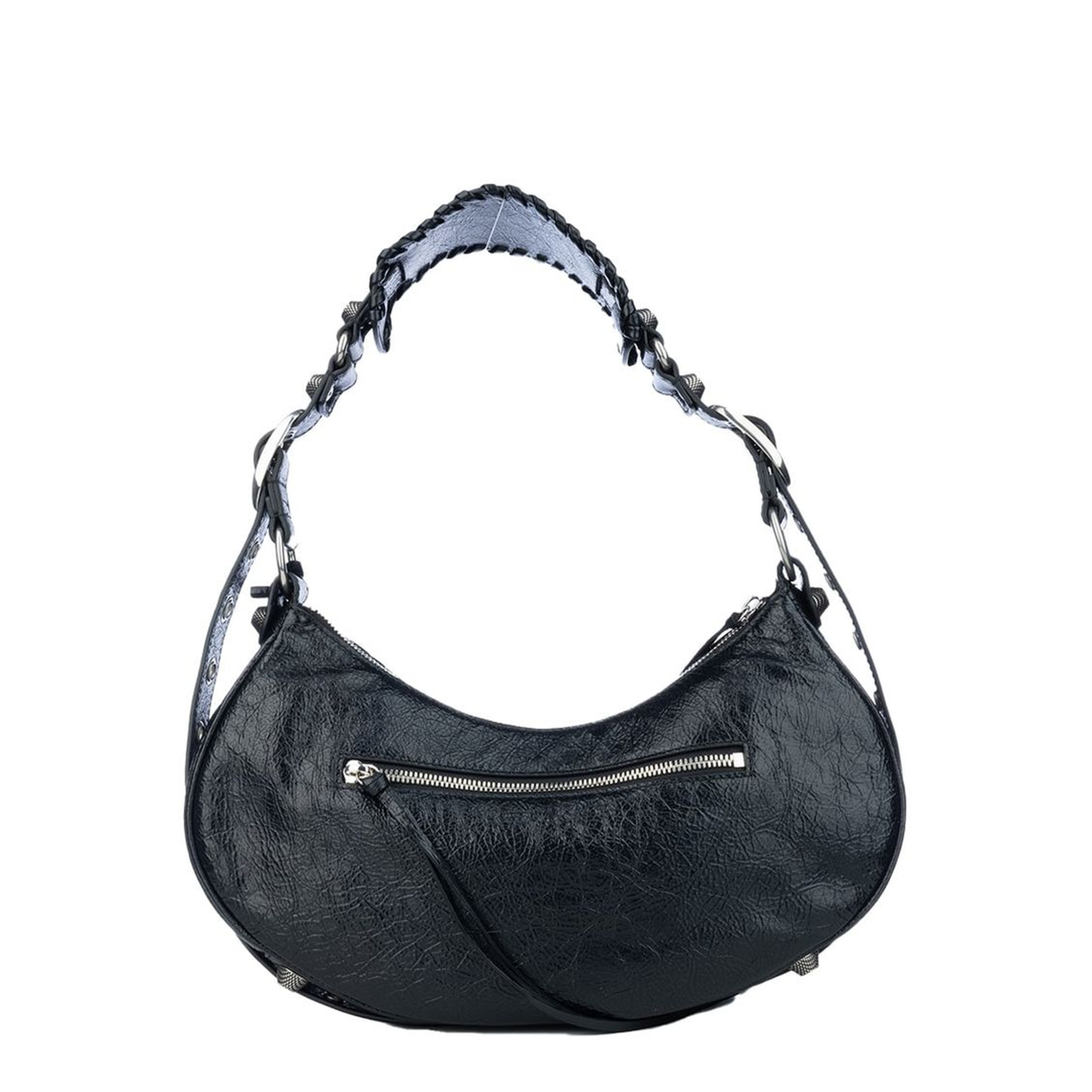 Le Cagole Small Arena Lambskin Shoulder Bag - Black - Image 3