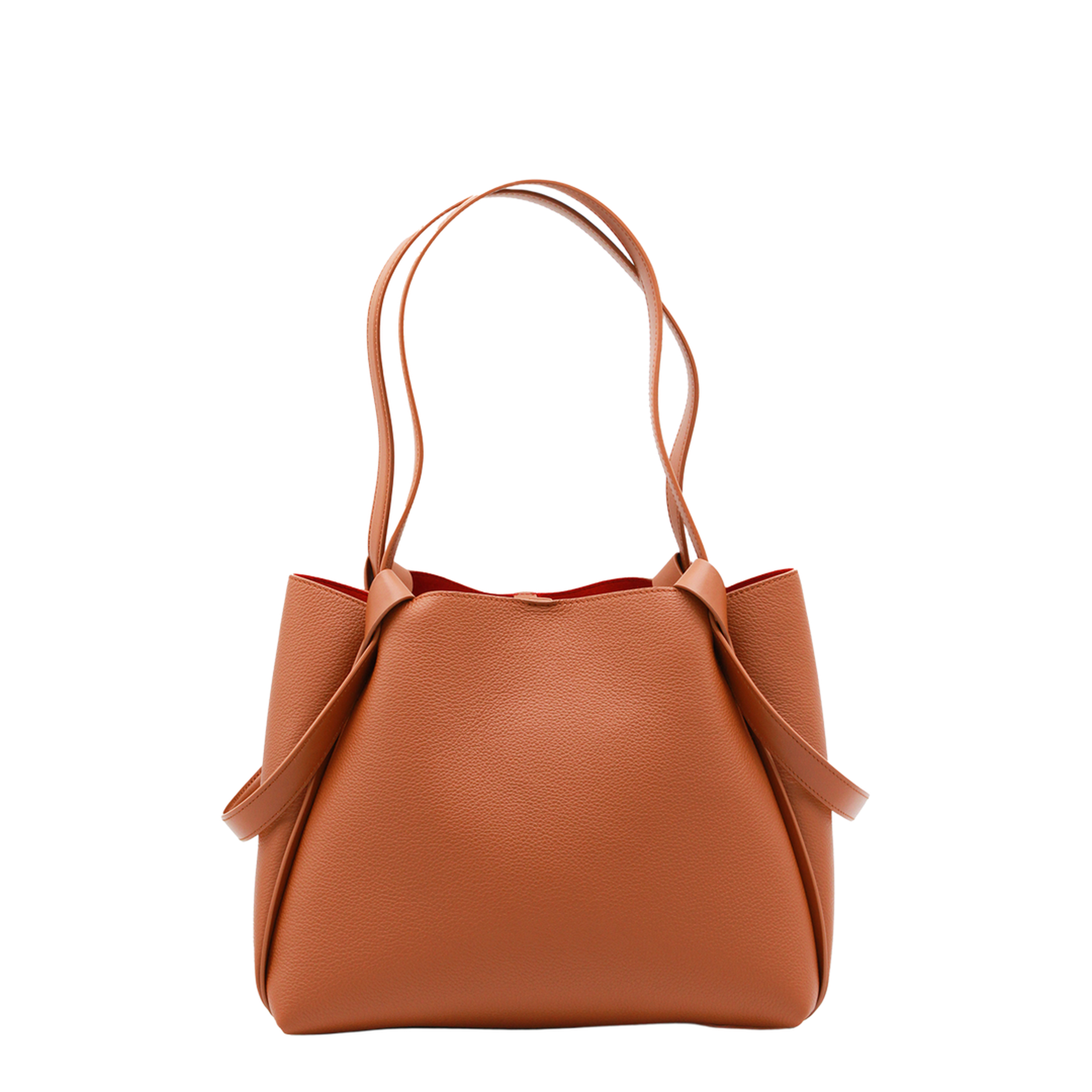 Bettina Small Grained Calf Leather Tote - Cuoio - Image 5