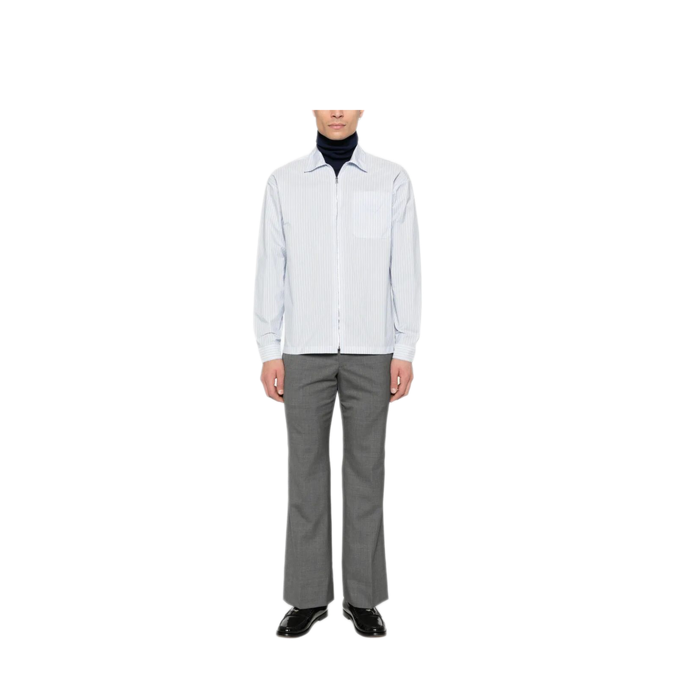 Striped Shirt With Full Zip - Image 5