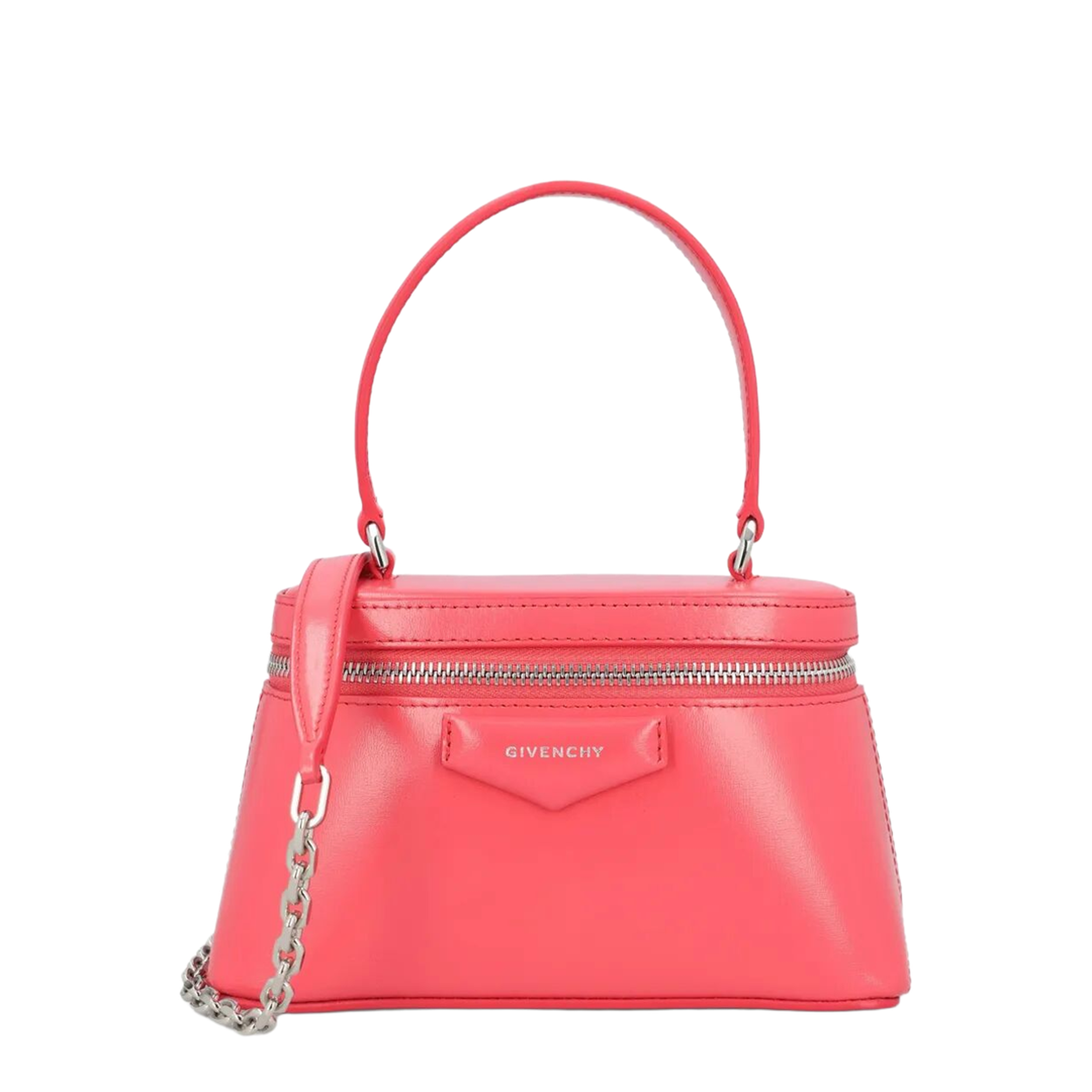 Antigona Mini Calf Leather Vanity Bag - Bright Peach - Image 1