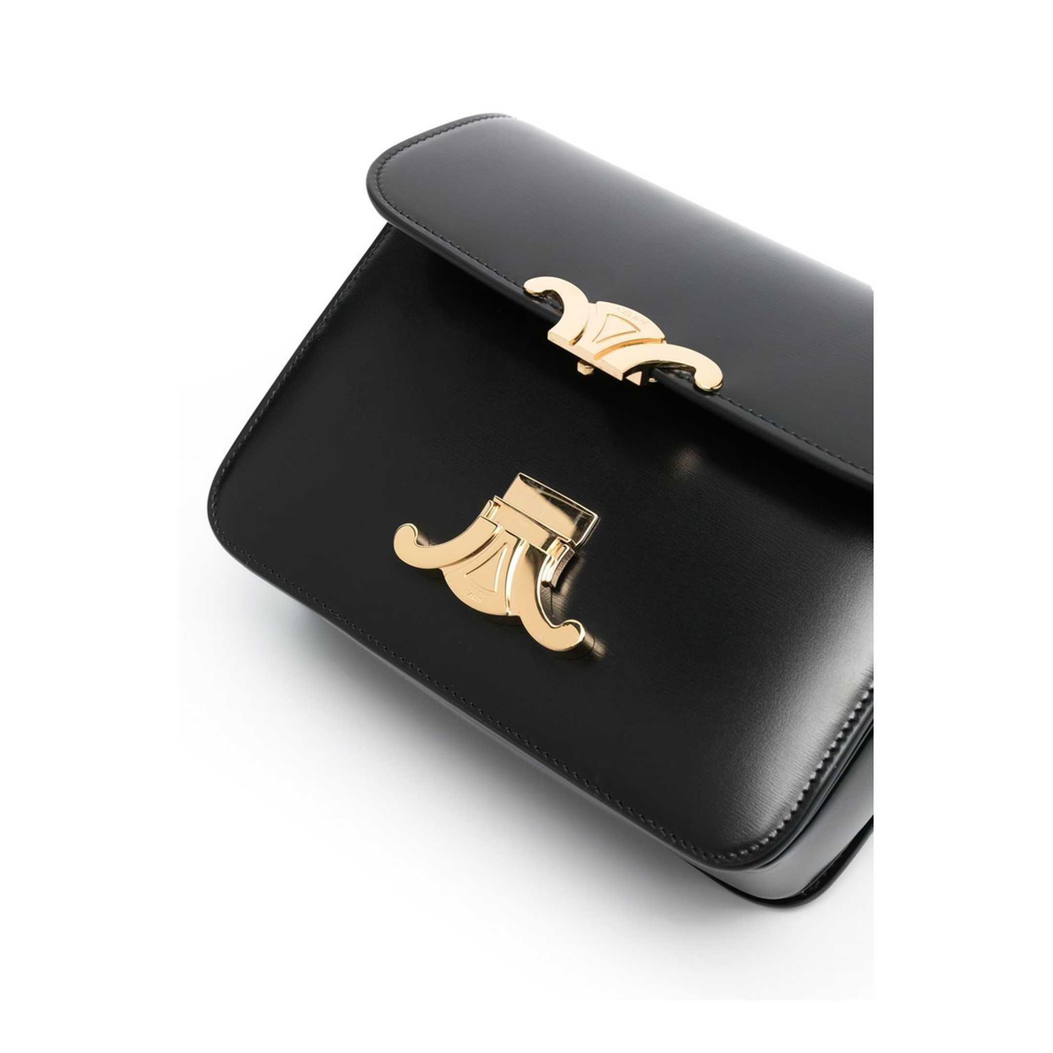 Triomphe Teen Calfskin Crossbody - Black - Image 5