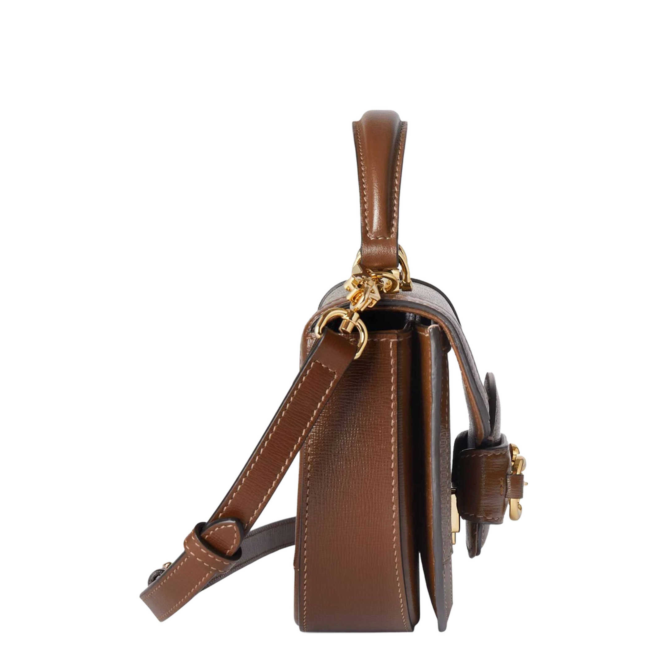 Horsebit 1955 Small Leather Shoulder Bag - Brown - Image 4