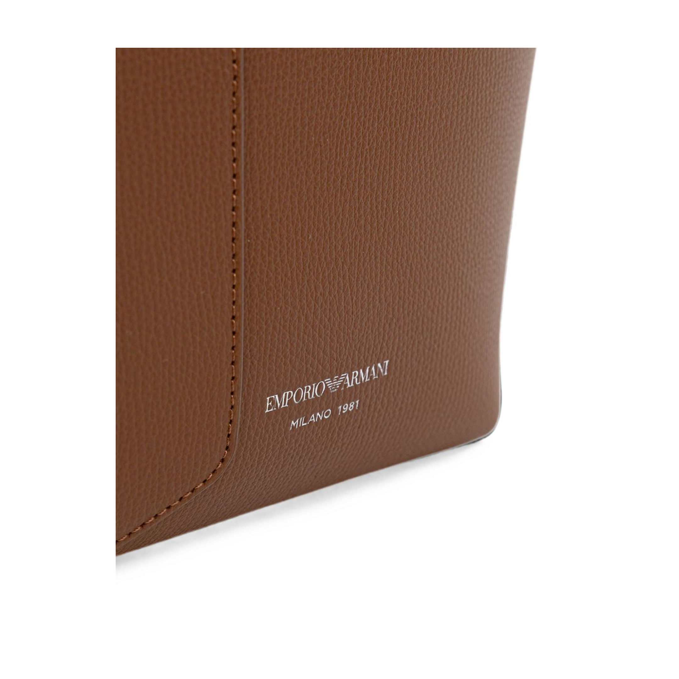 Leather Shopping Bag - Brown - Image 4