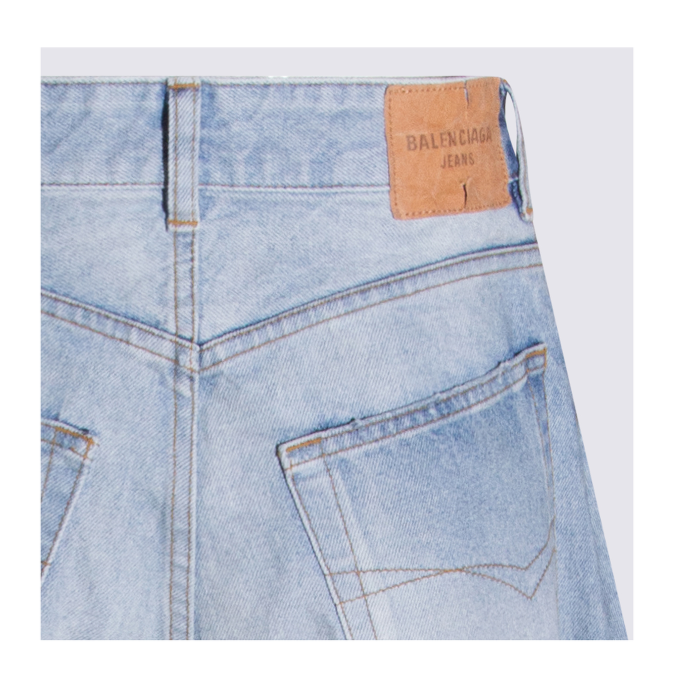Godet Maxi Skirt in Dirty Light Blue - Image 8