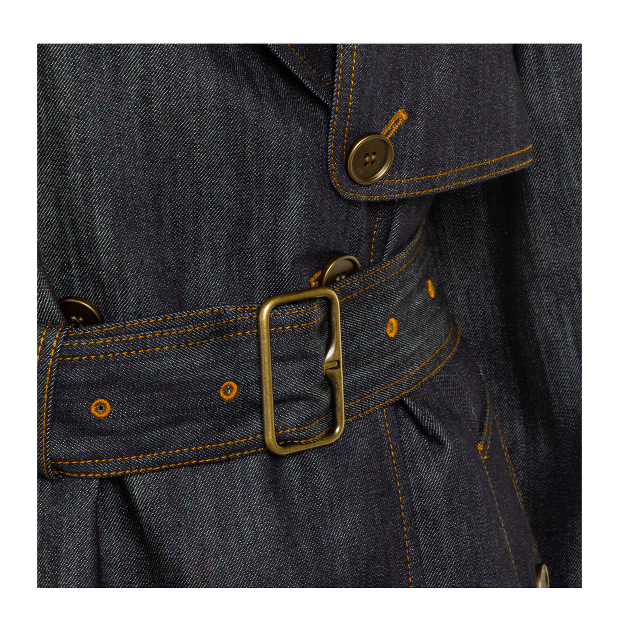 Short Denim Fitzrovia Trench Coat - Image 6